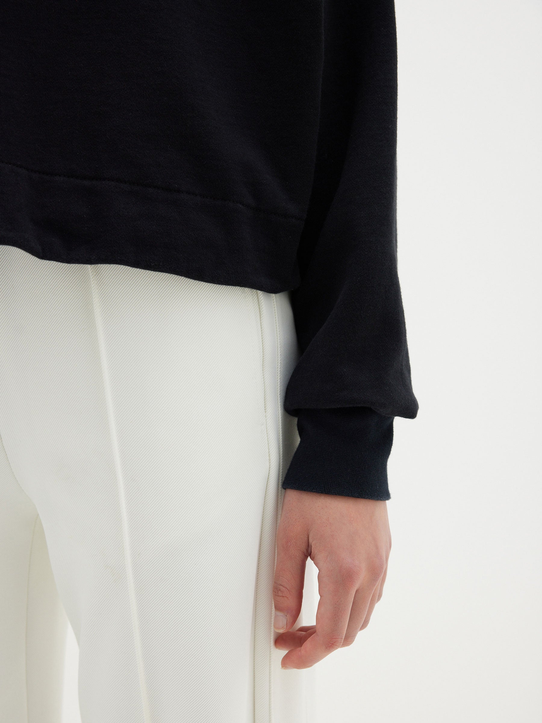fleece zip through polo sweat