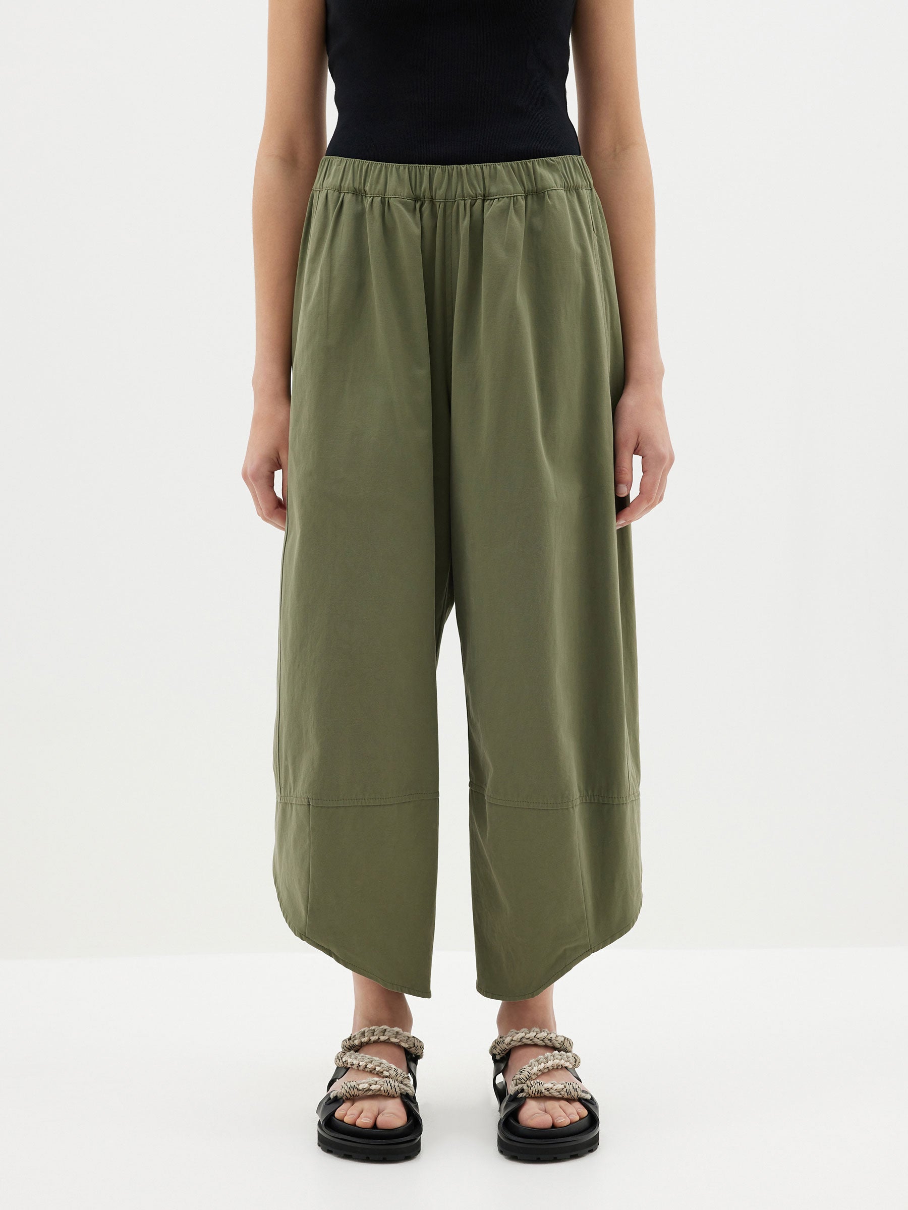 canvas split hem pant