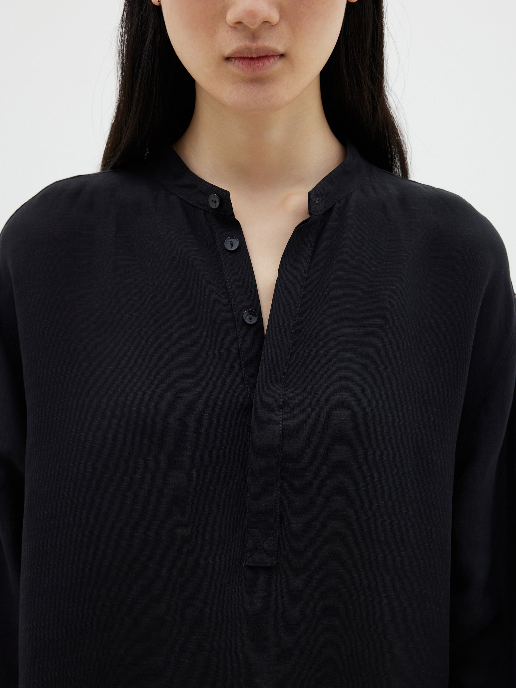 viscose linen popover shirt