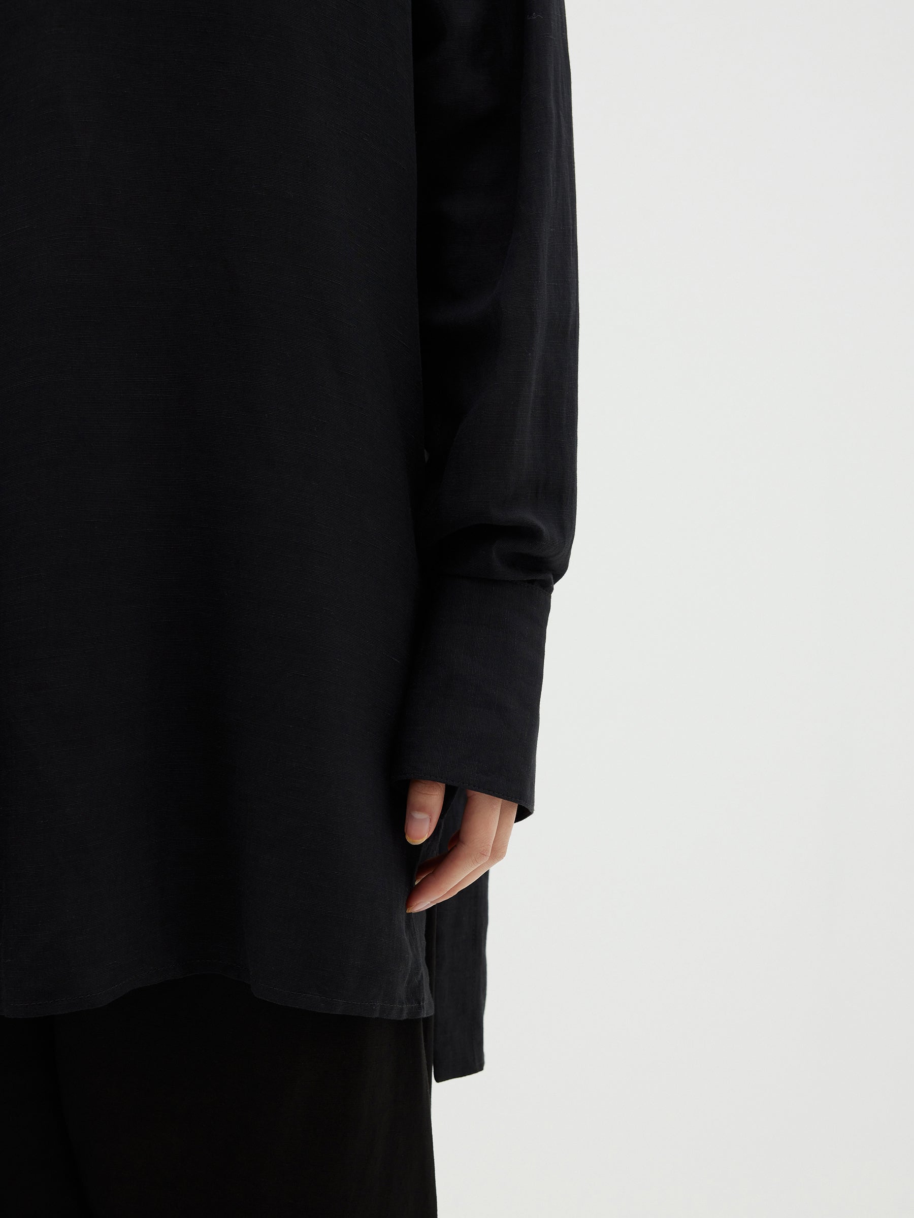 viscose linen popover shirt