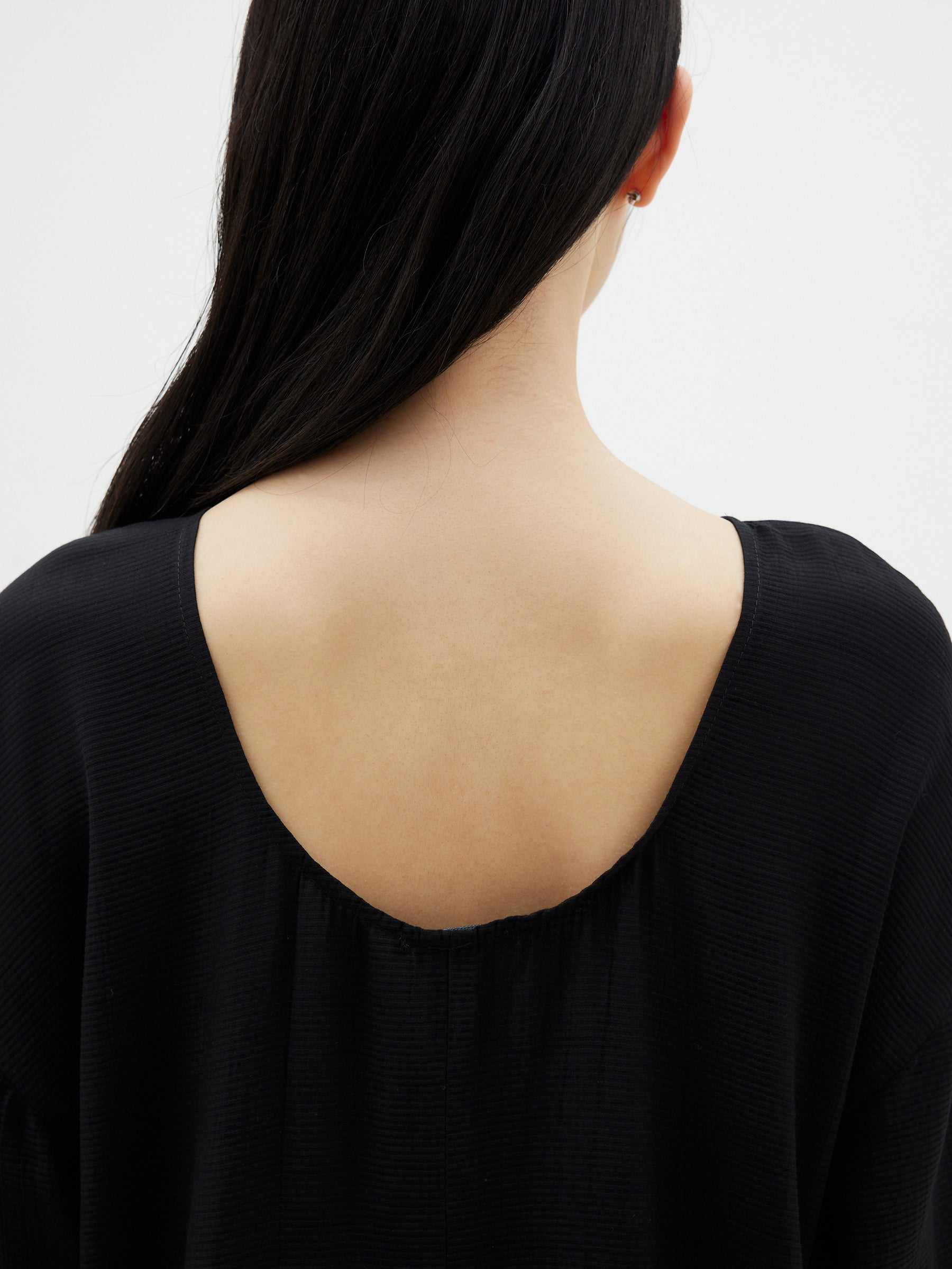 textured crepe t.shirt dress