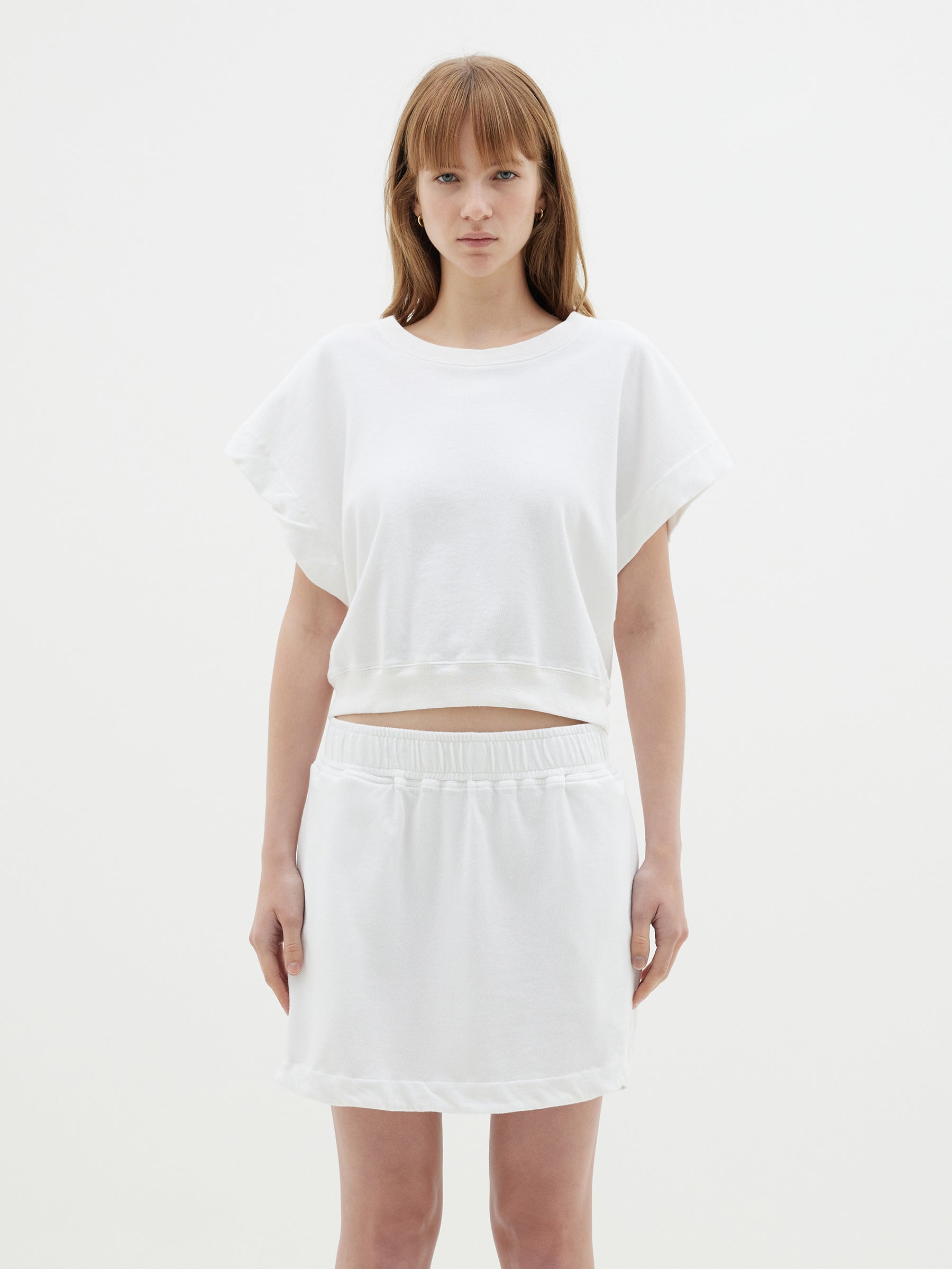 cropped terry athletic tank