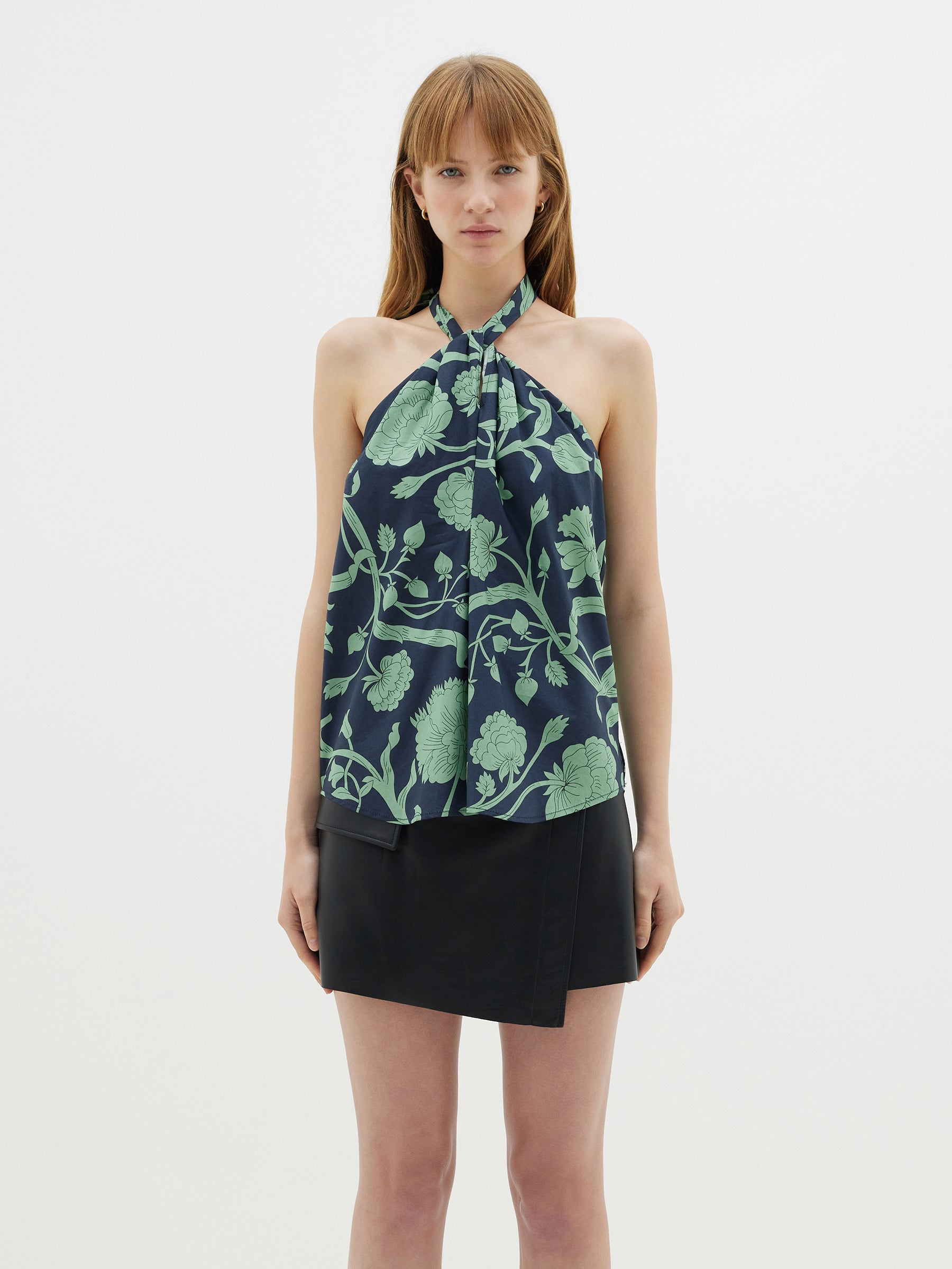 printed sarong style top