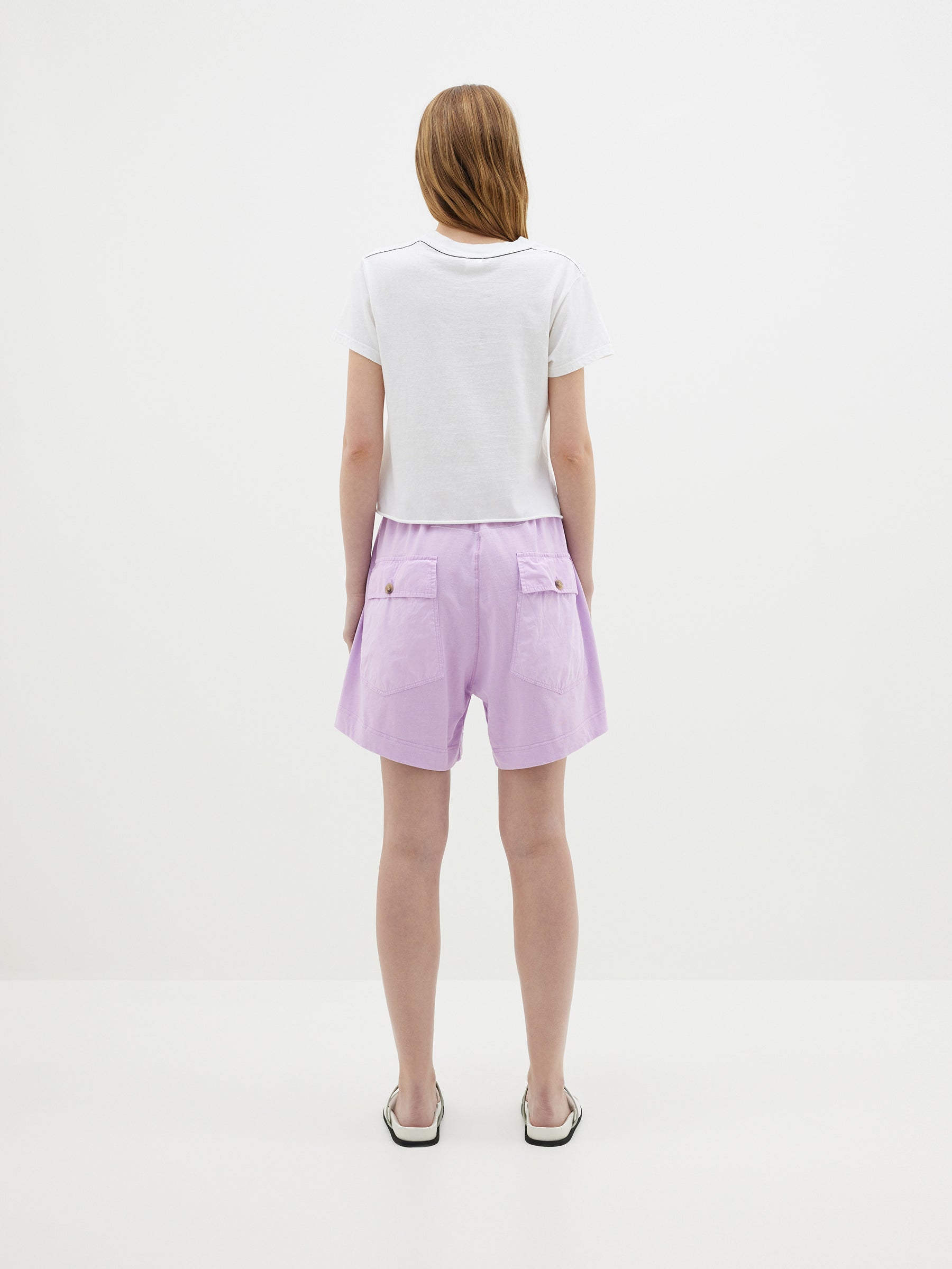 contrast pocket detail short