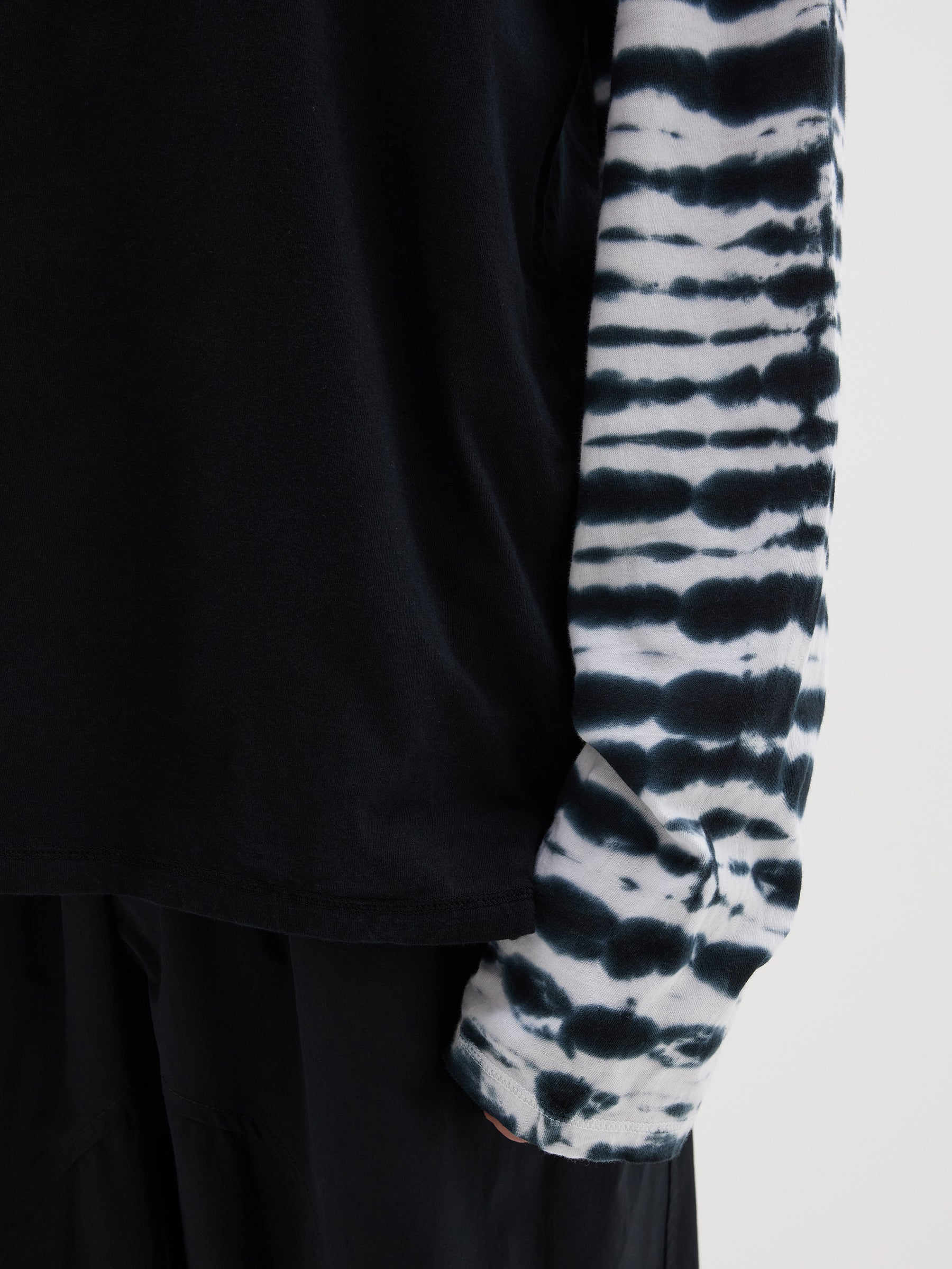 streak dye long sleeve t.shirt