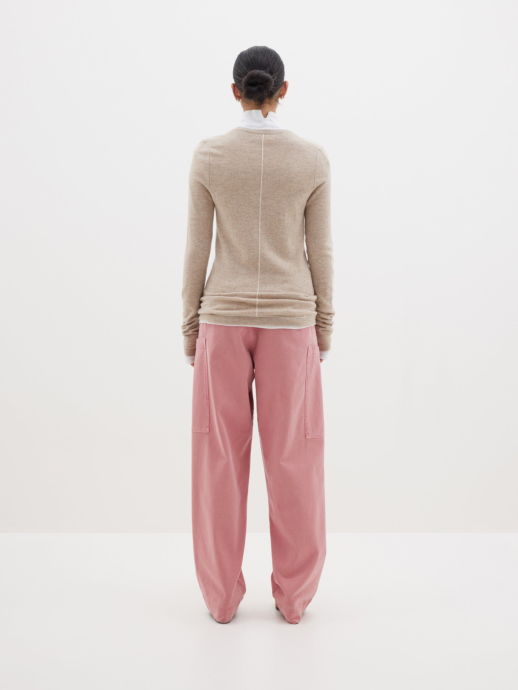 contrast detail layering knit