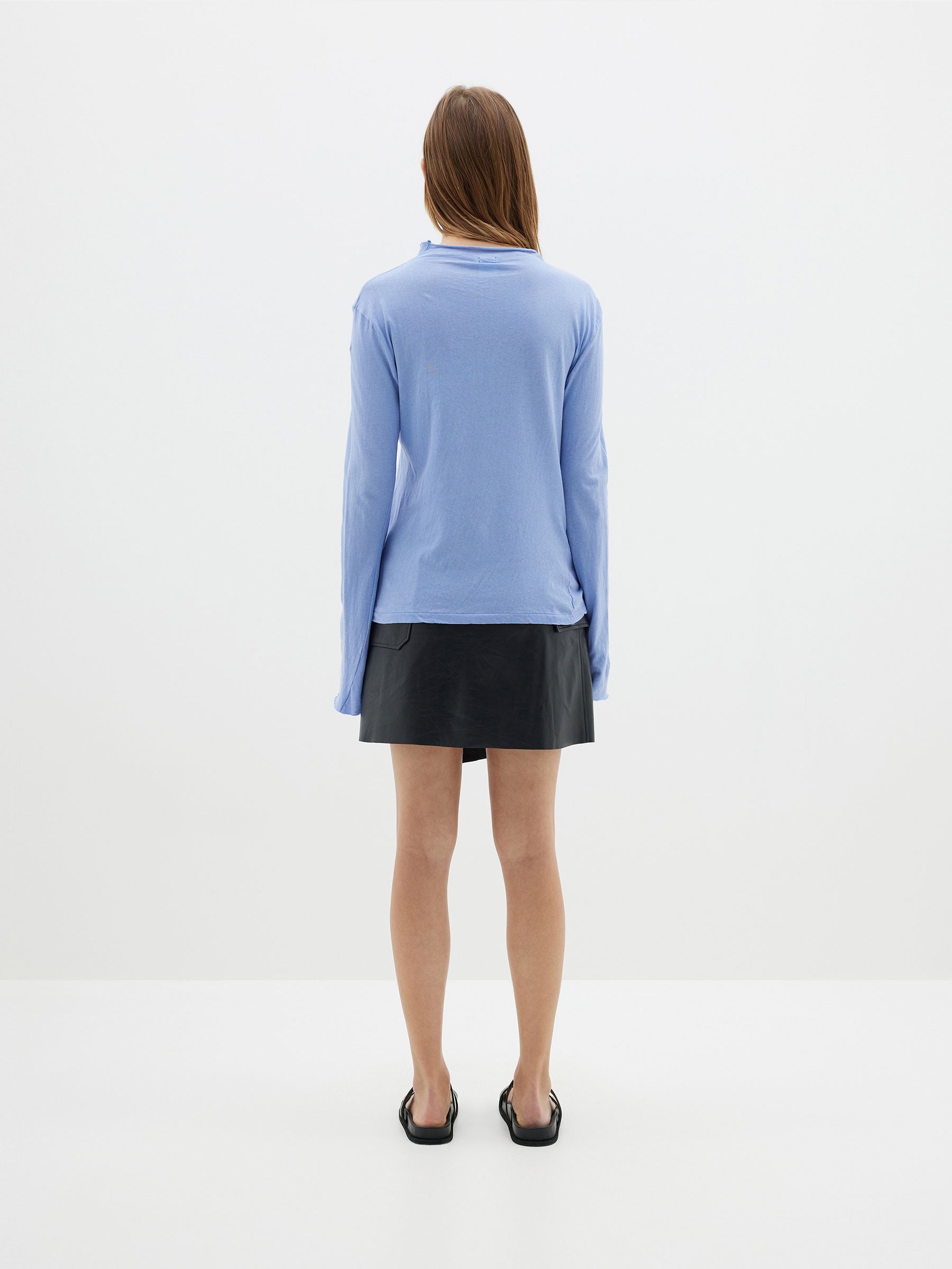 regular raised neck long sleeve t.shirt