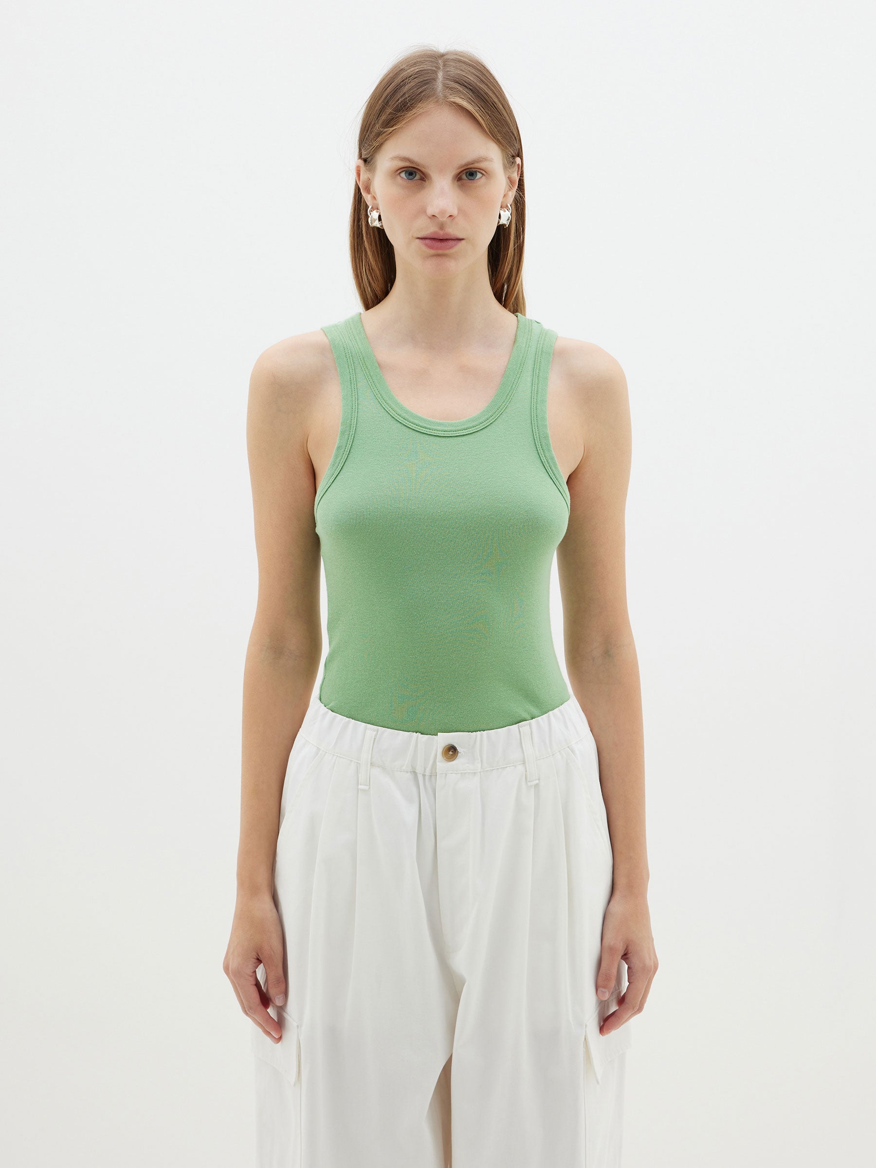 slim superfine rib tank