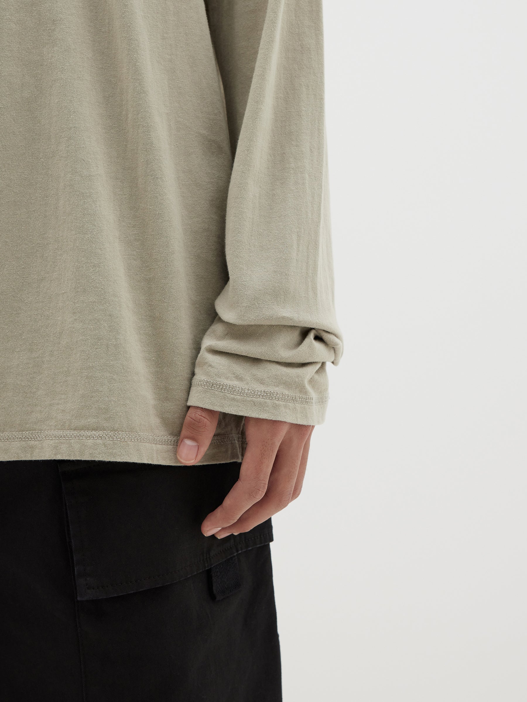 slouch coverstitch long sleeve t.shirt