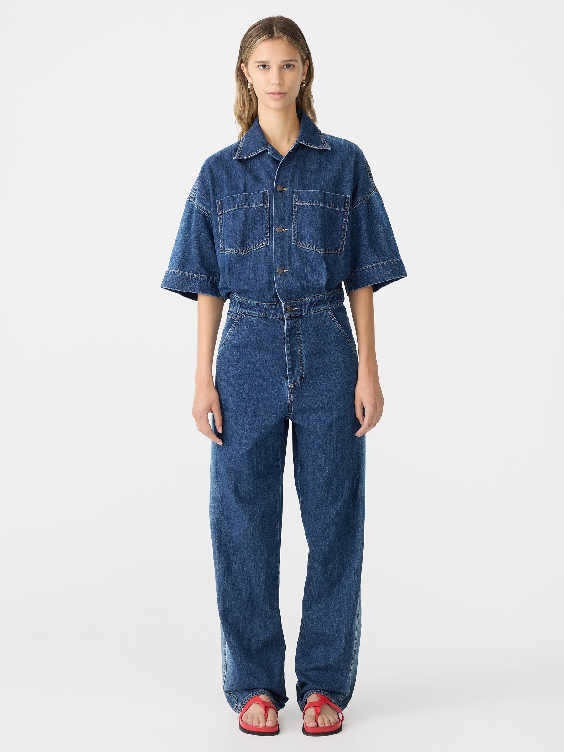 Organic Denim Jumpsuit – BASSIKE - Main Image