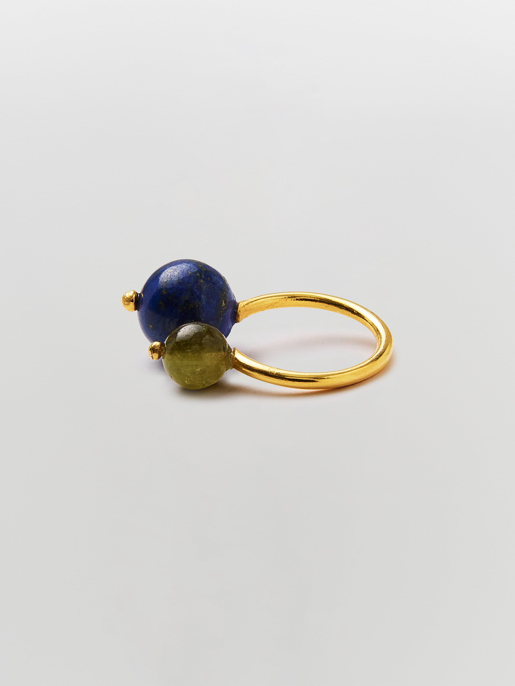 pigna green garnet sphere ring