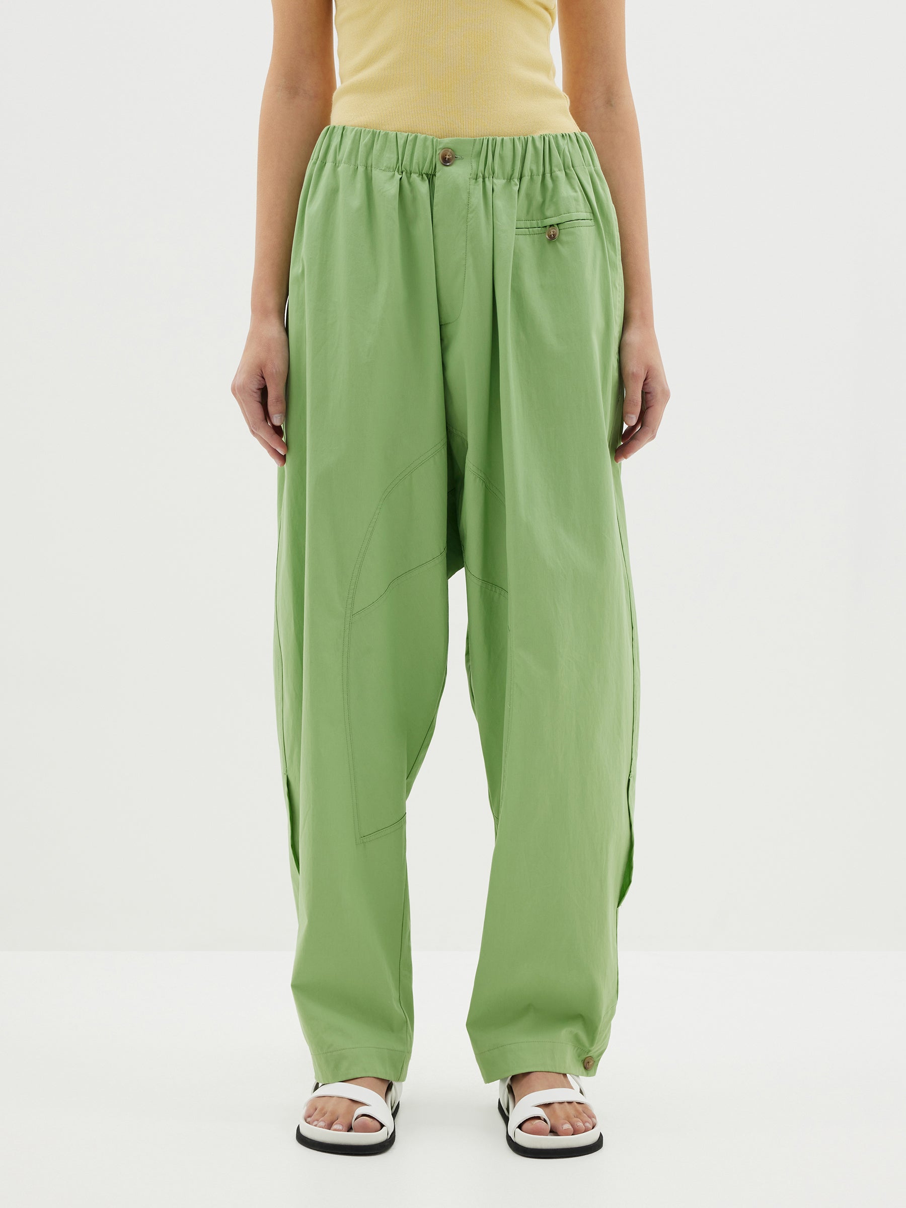 voluminous cotton poplin pant