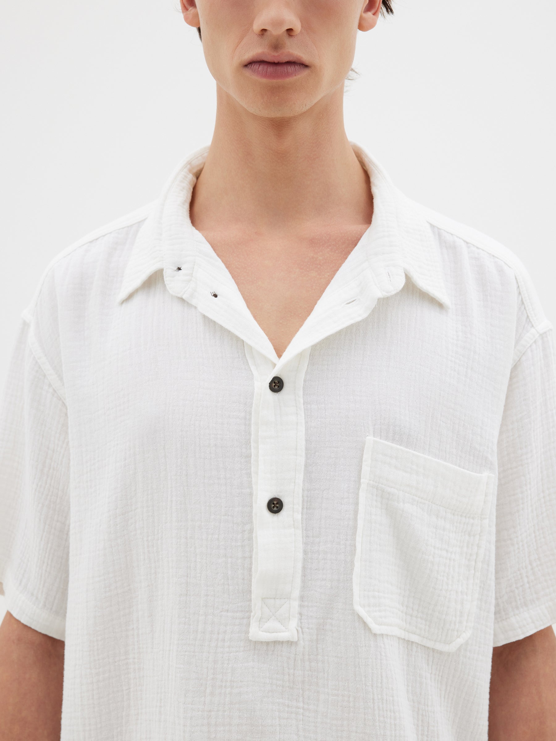 gauze throw on shirt