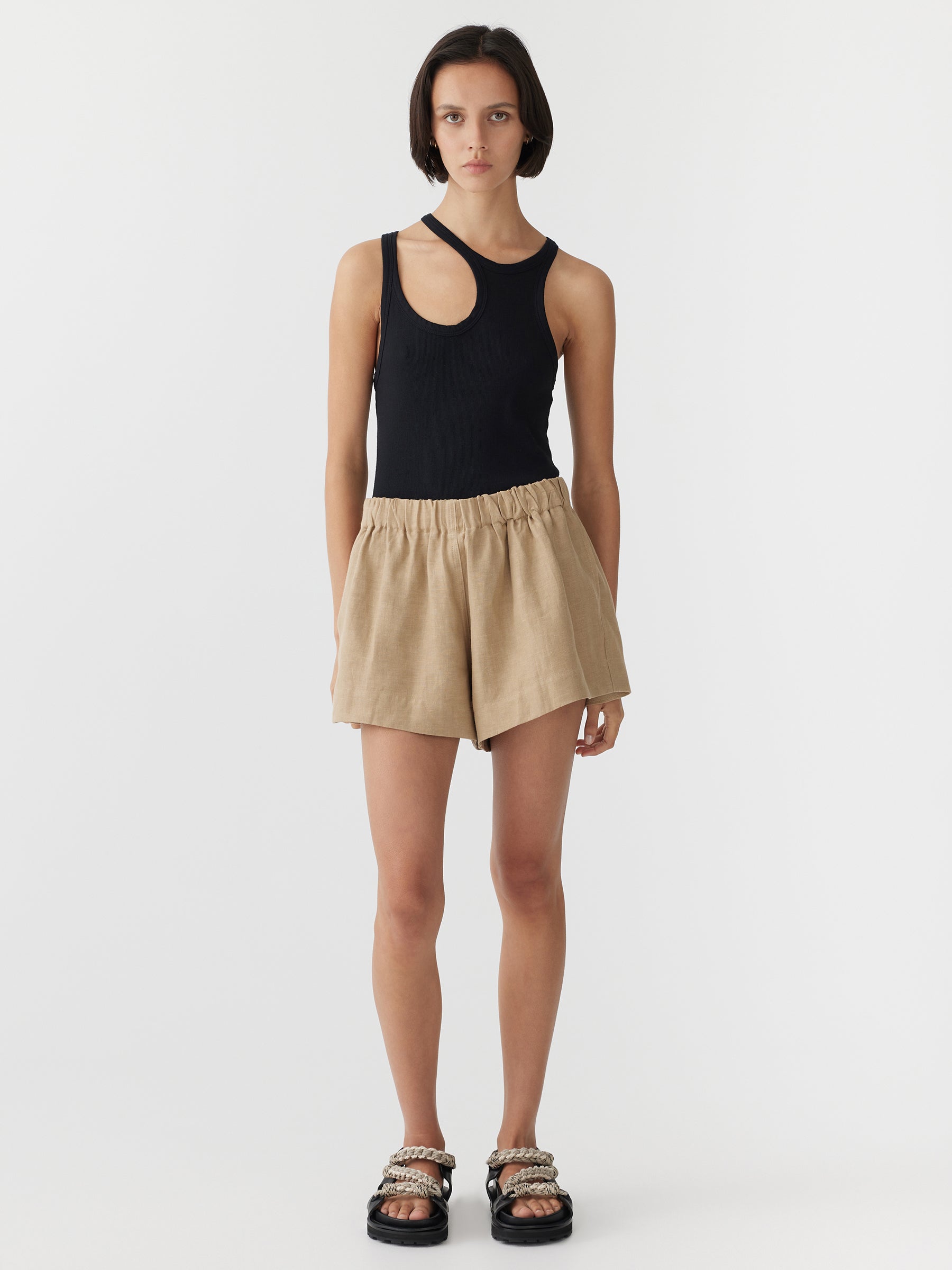 linen mini short