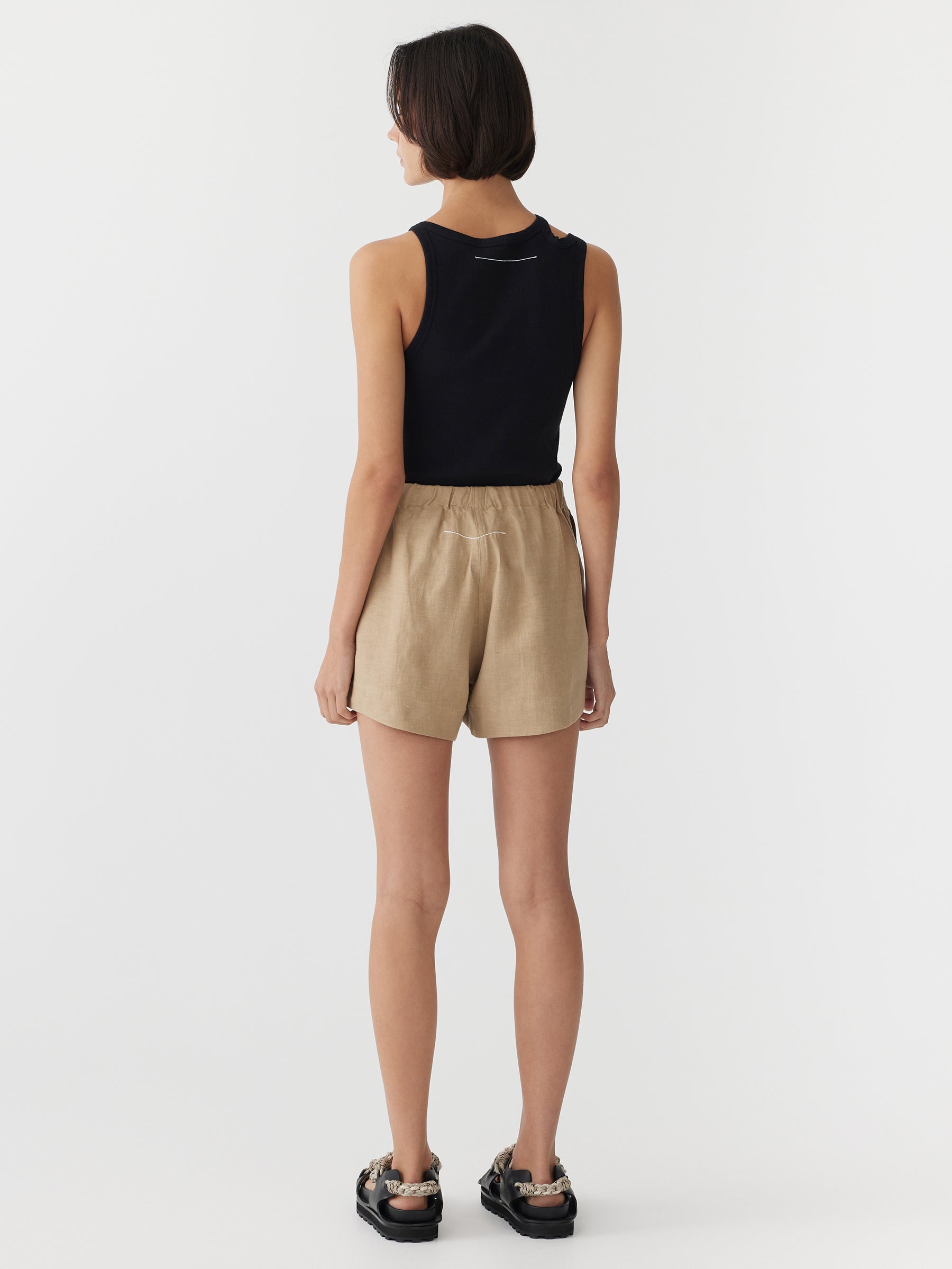 linen mini short
