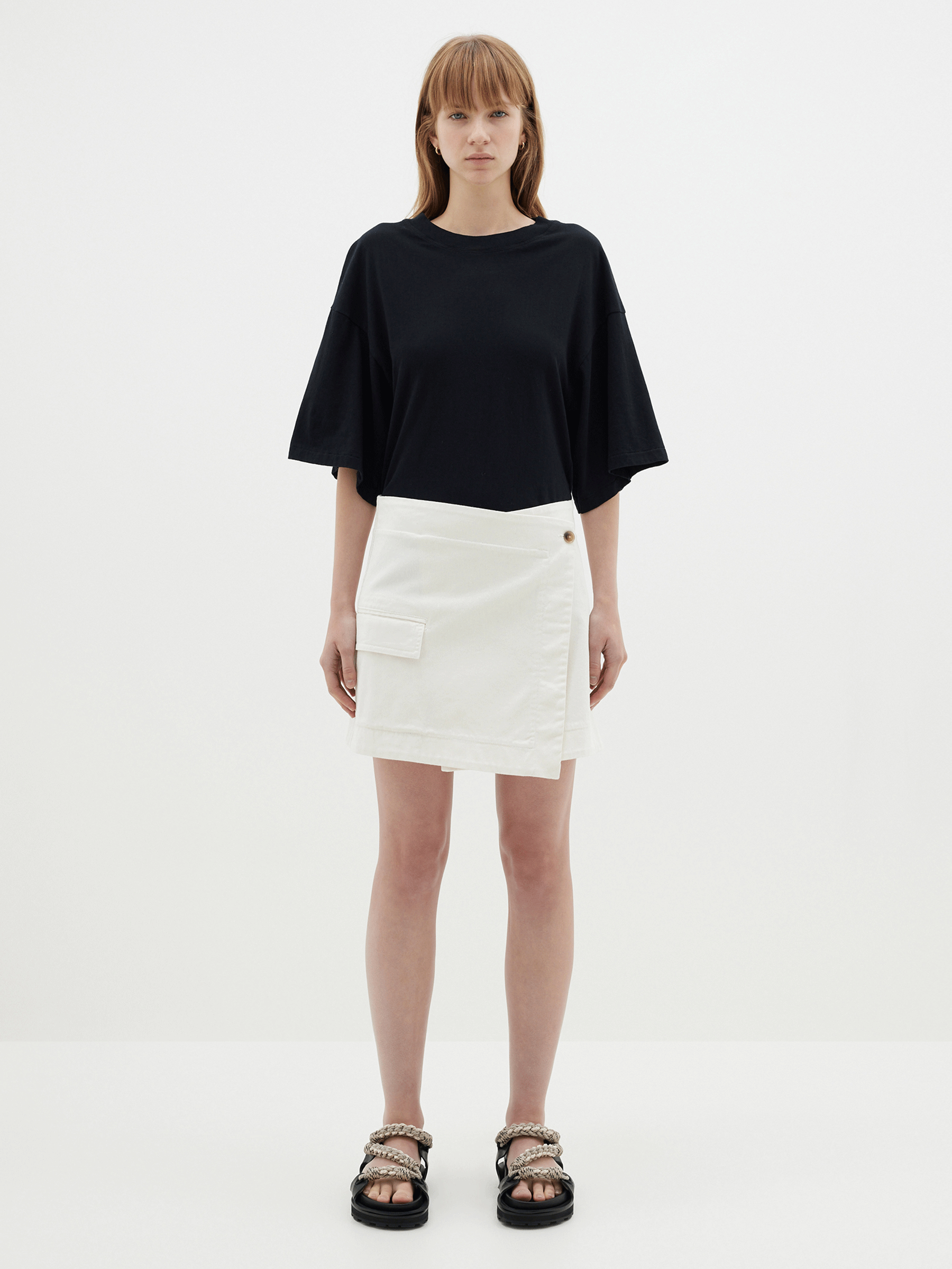 cotton twill wrap mini