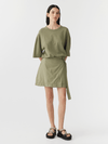 contrast mini wrap dress