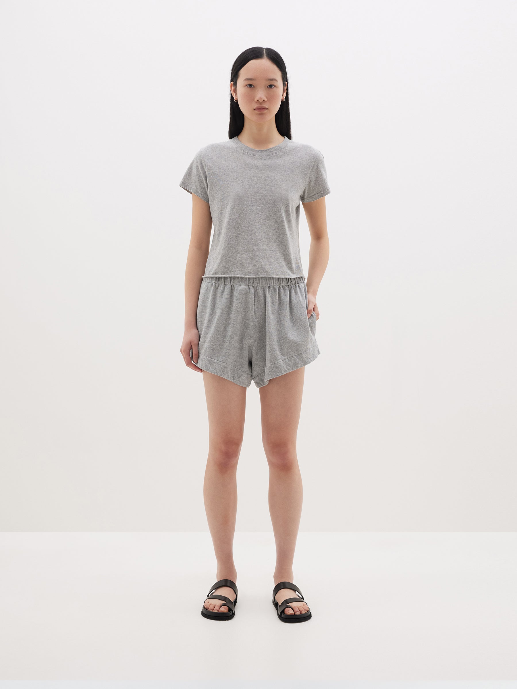 french terry athletic shorts