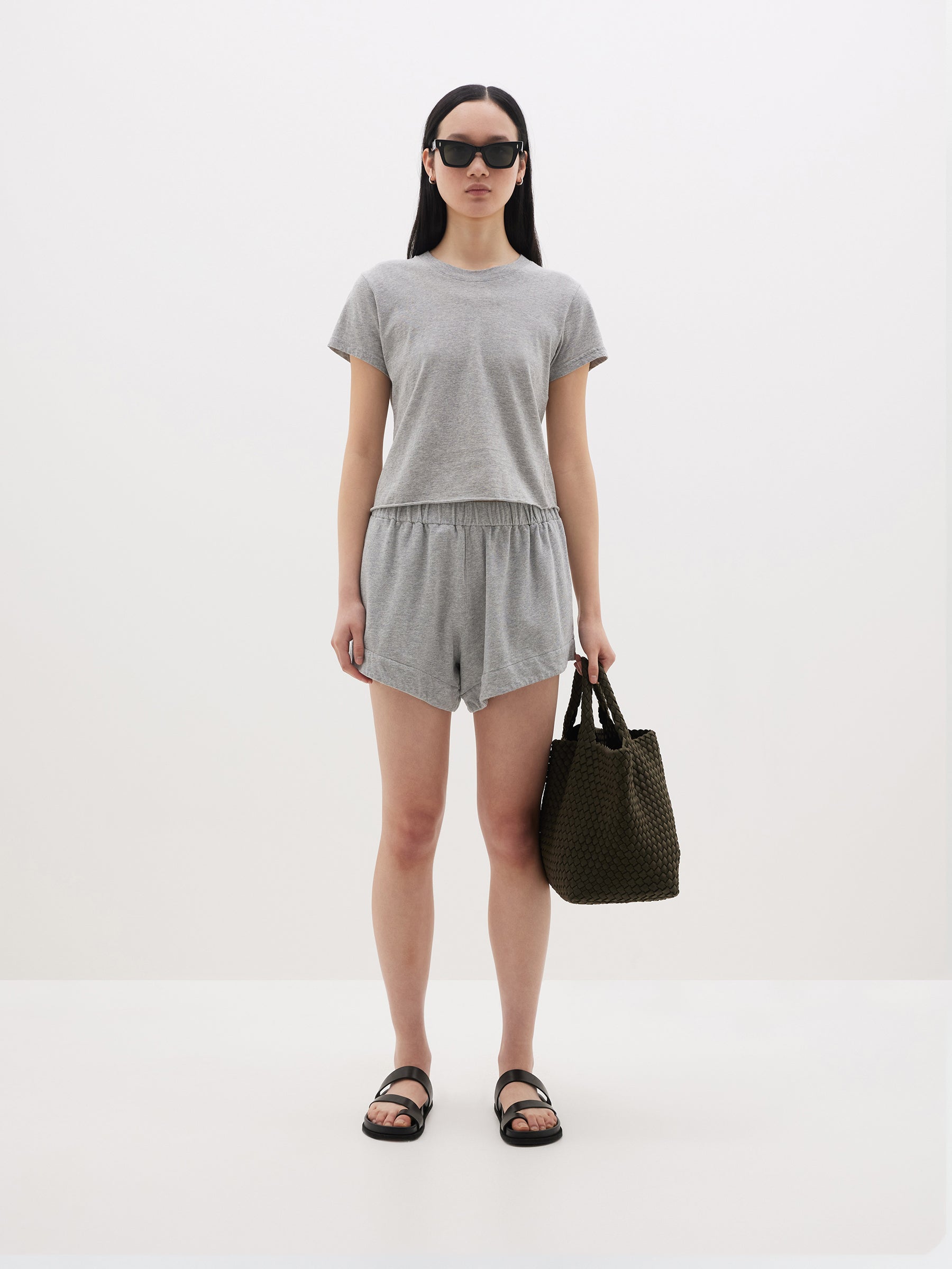 french terry athletic shorts