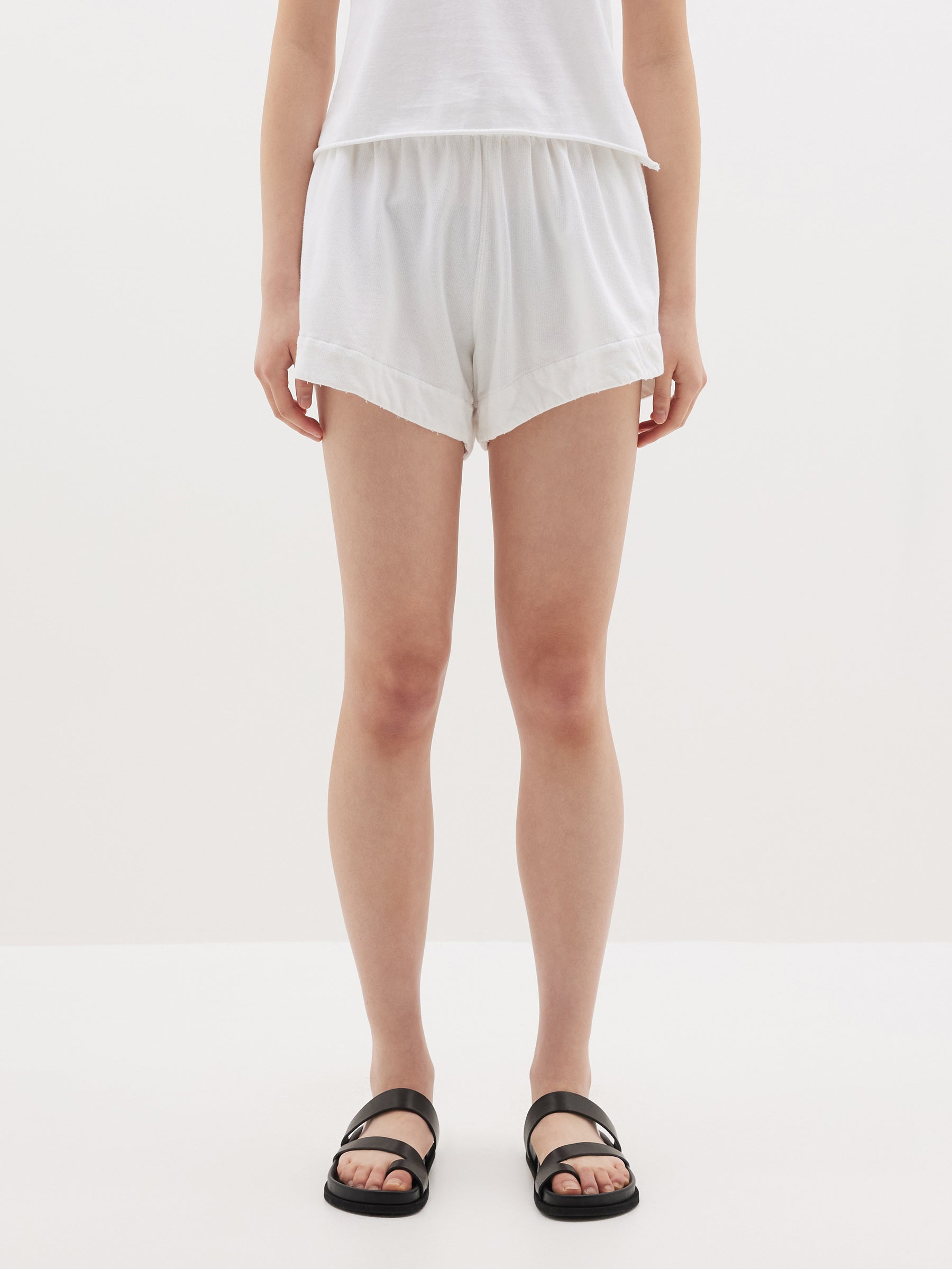 french terry athletic shorts