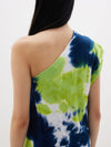 multi dye one shoulder dress