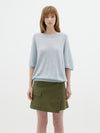 cotton linen fine knit t shirt