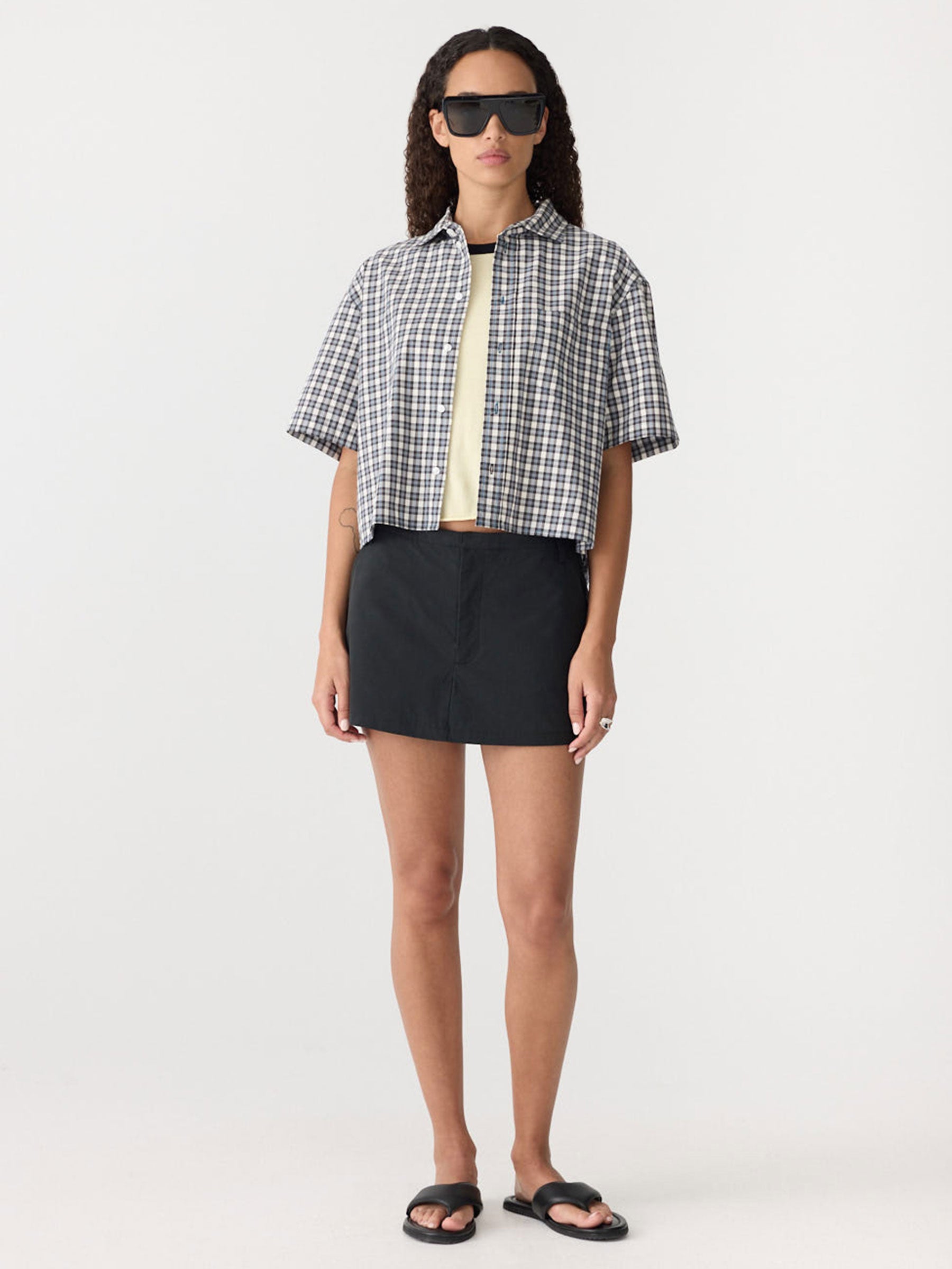 Check Cropped Shirt – BASSIKE