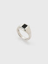 released from love silver ring with onyx