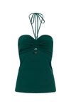 ruched front swim top
