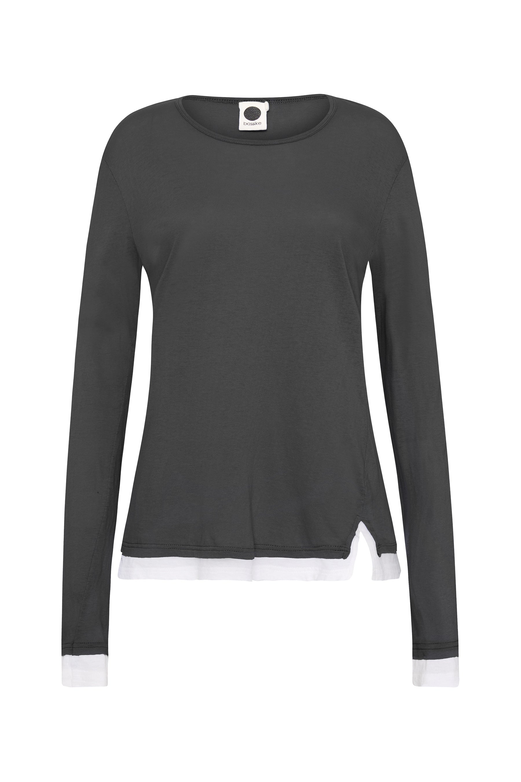 split layered long sleeve t.shirt