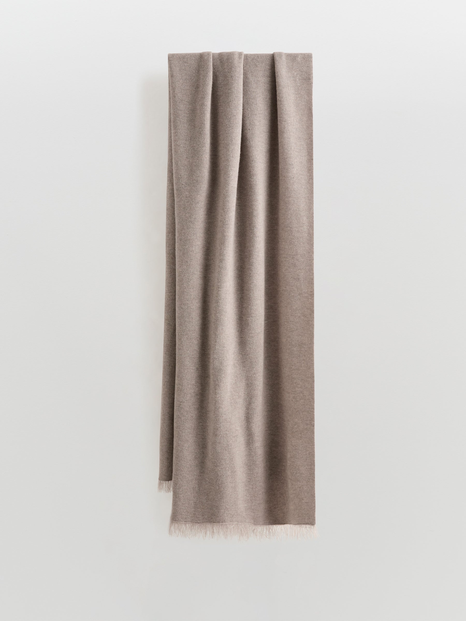 cashmere wool ribbed scarf