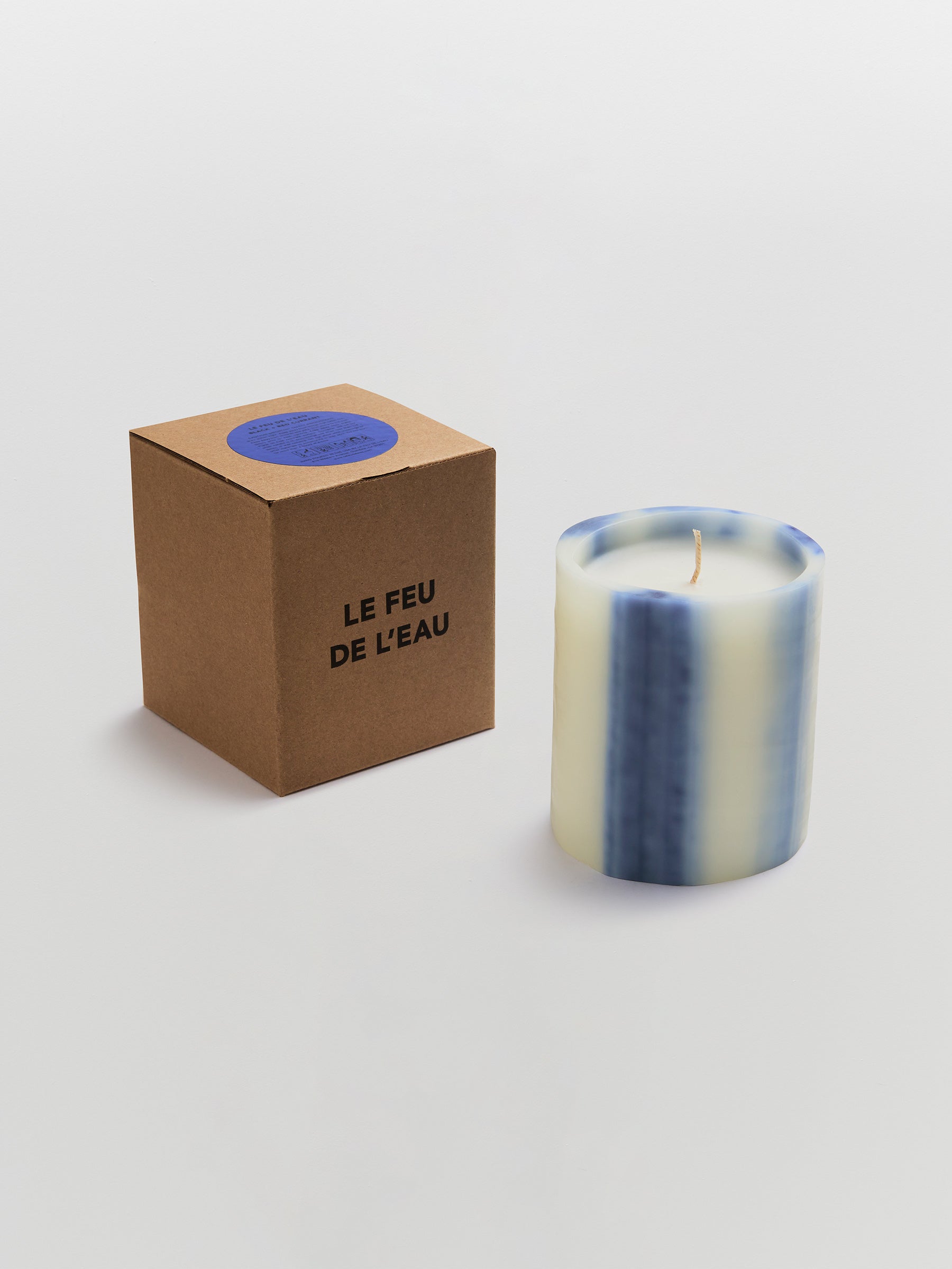 le feu de l'eau bleu candle
