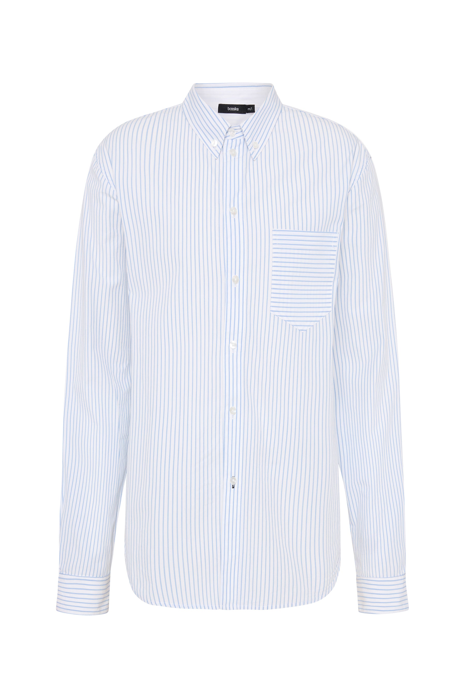 tumble washed stripe shirt