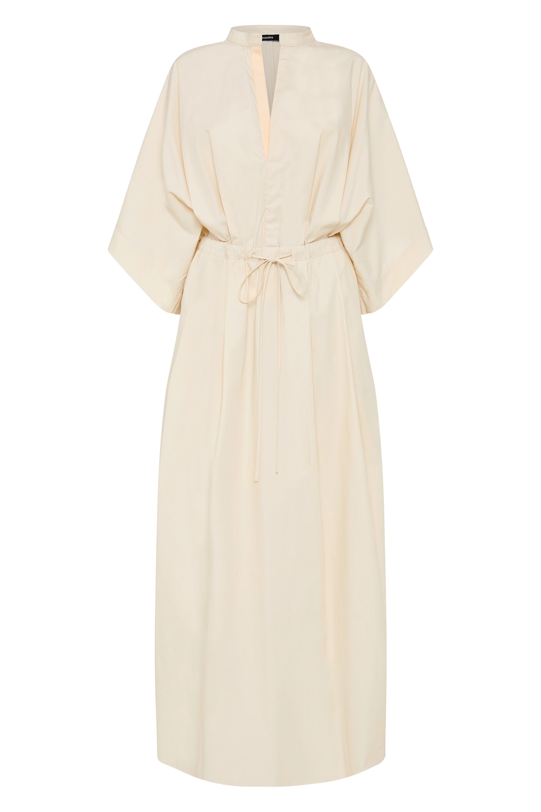 cotton roll sleeve dress