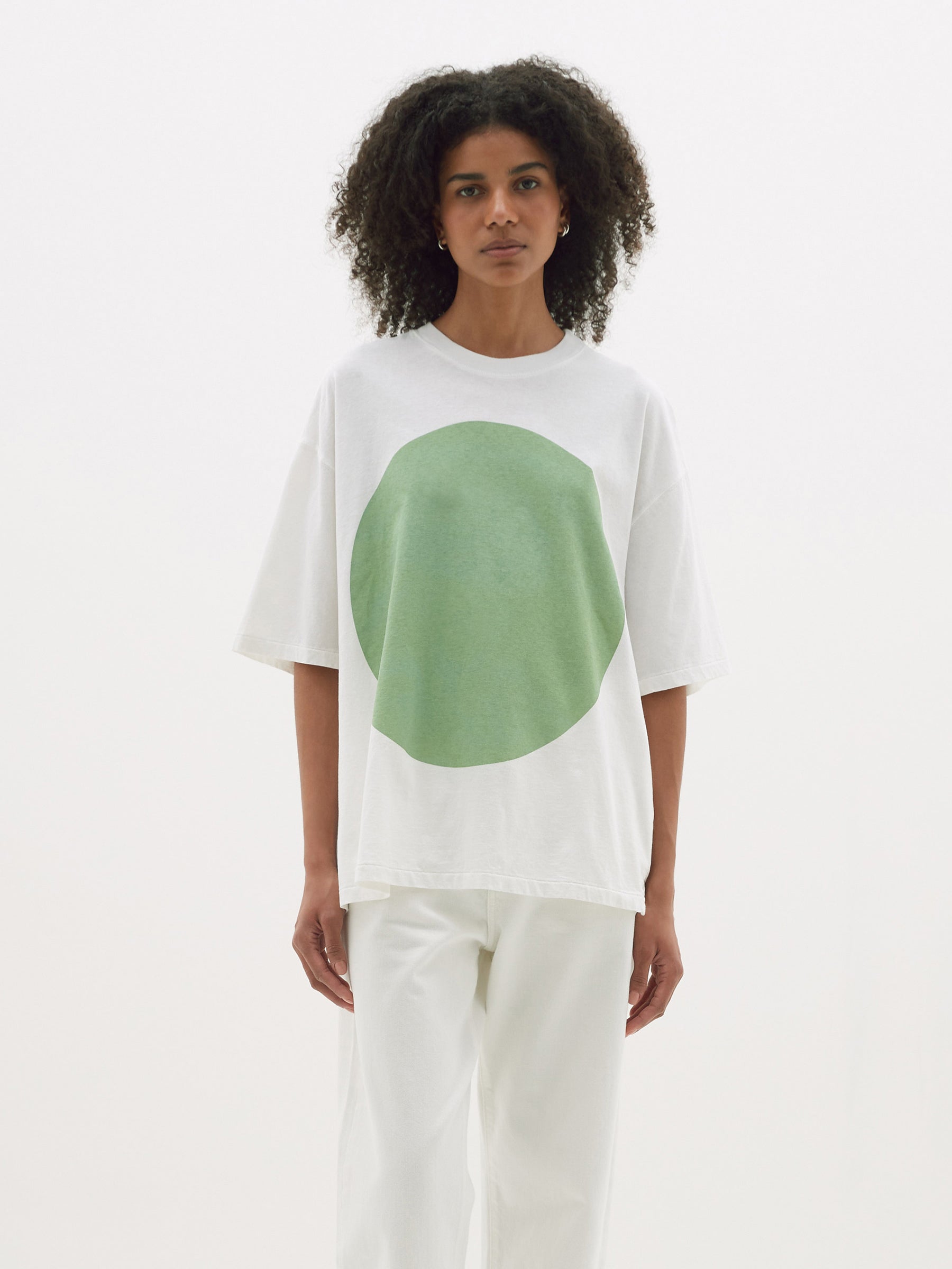 slouch dot print short sleeve t.shirt