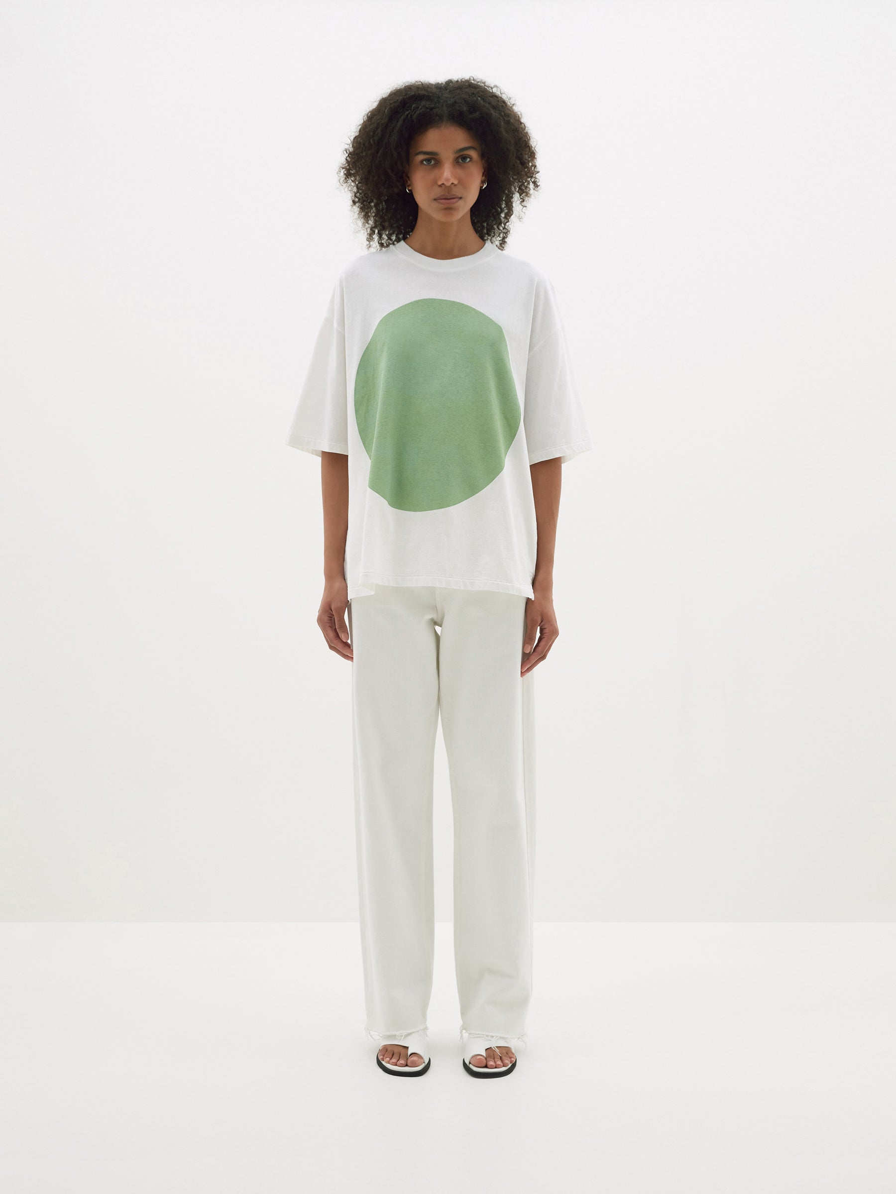 slouch dot print short sleeve t.shirt