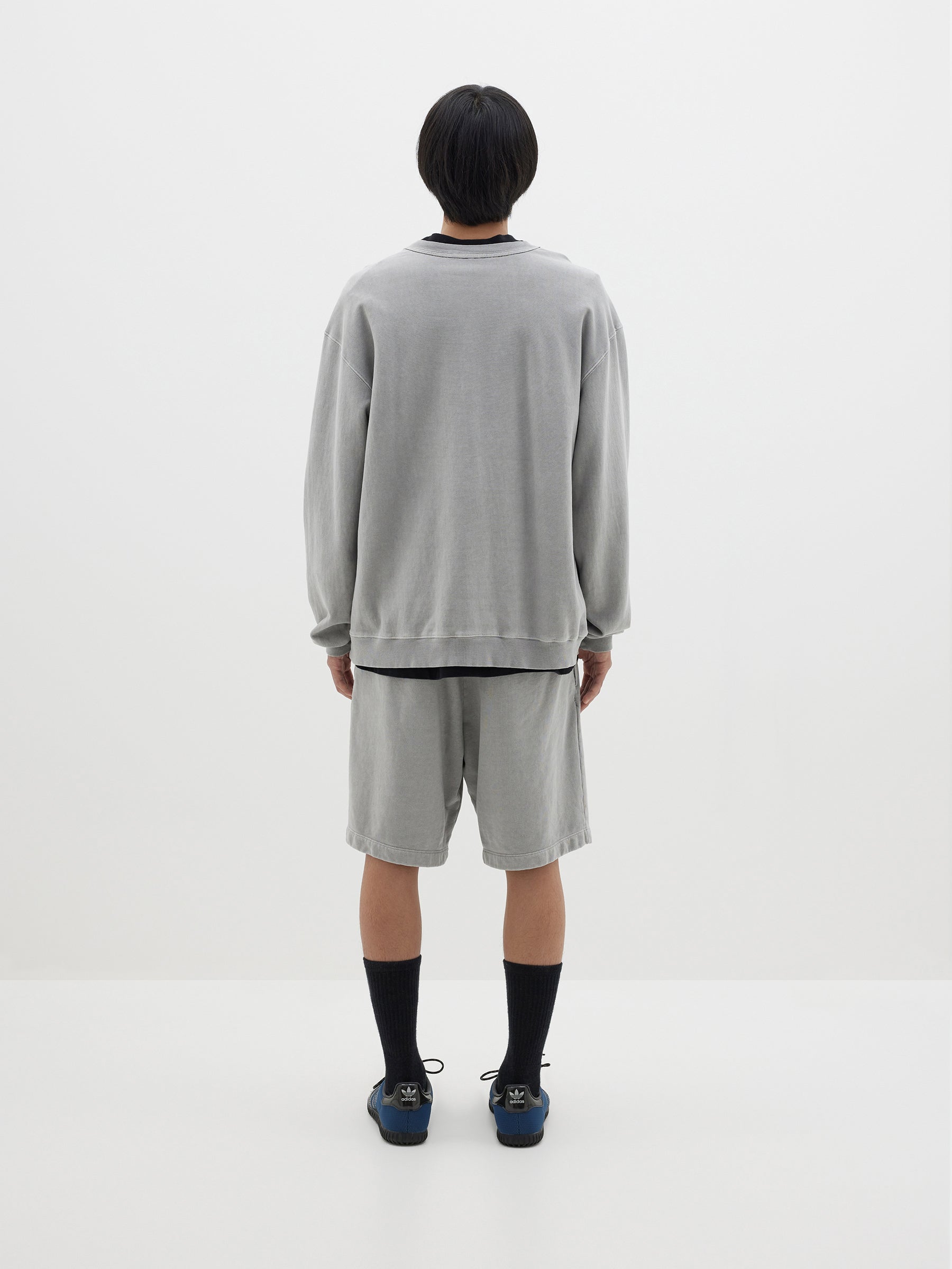 pigment dyed fleece crew sweat