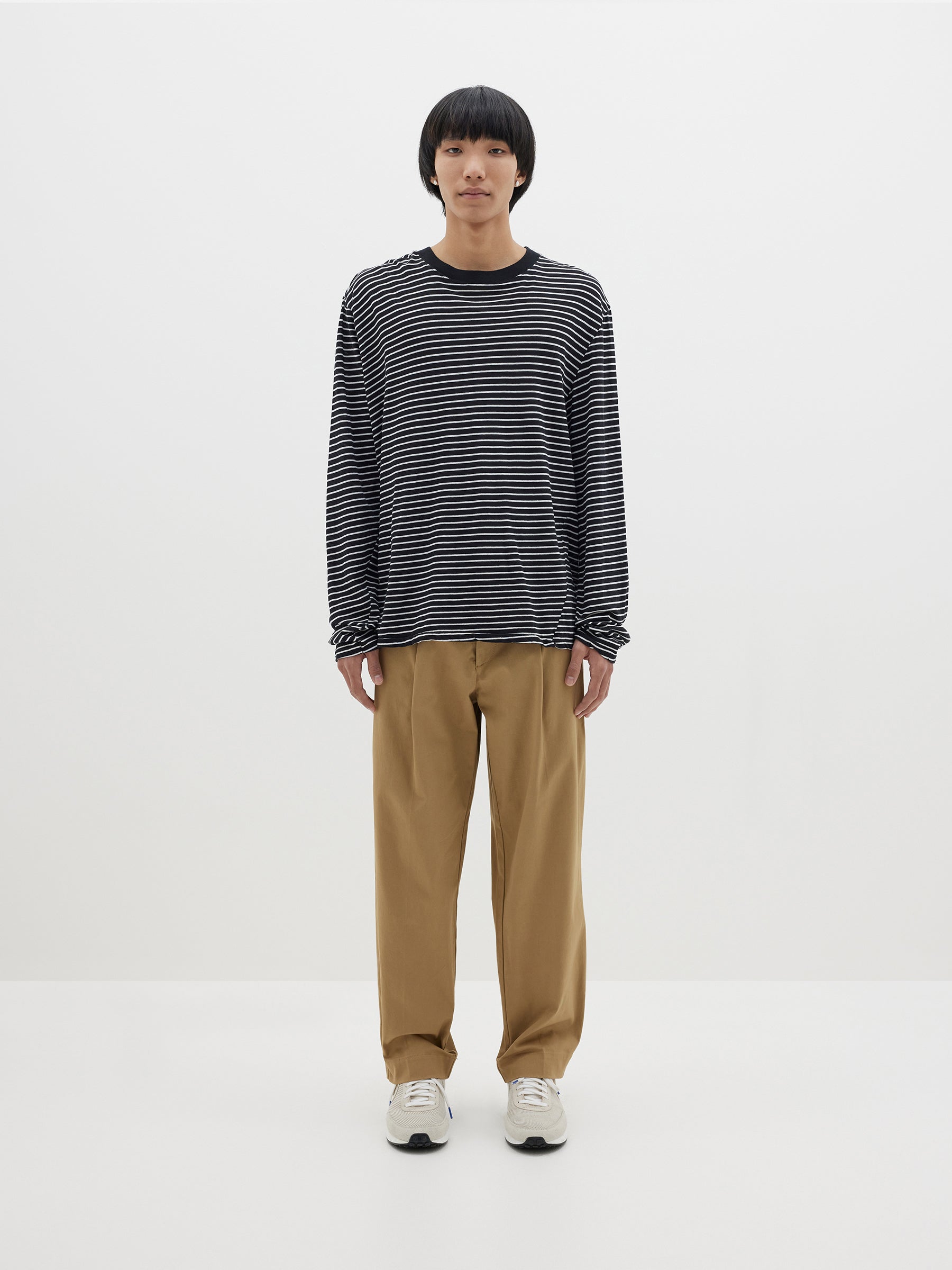 stripe regular fit long sleeve t.shirt
