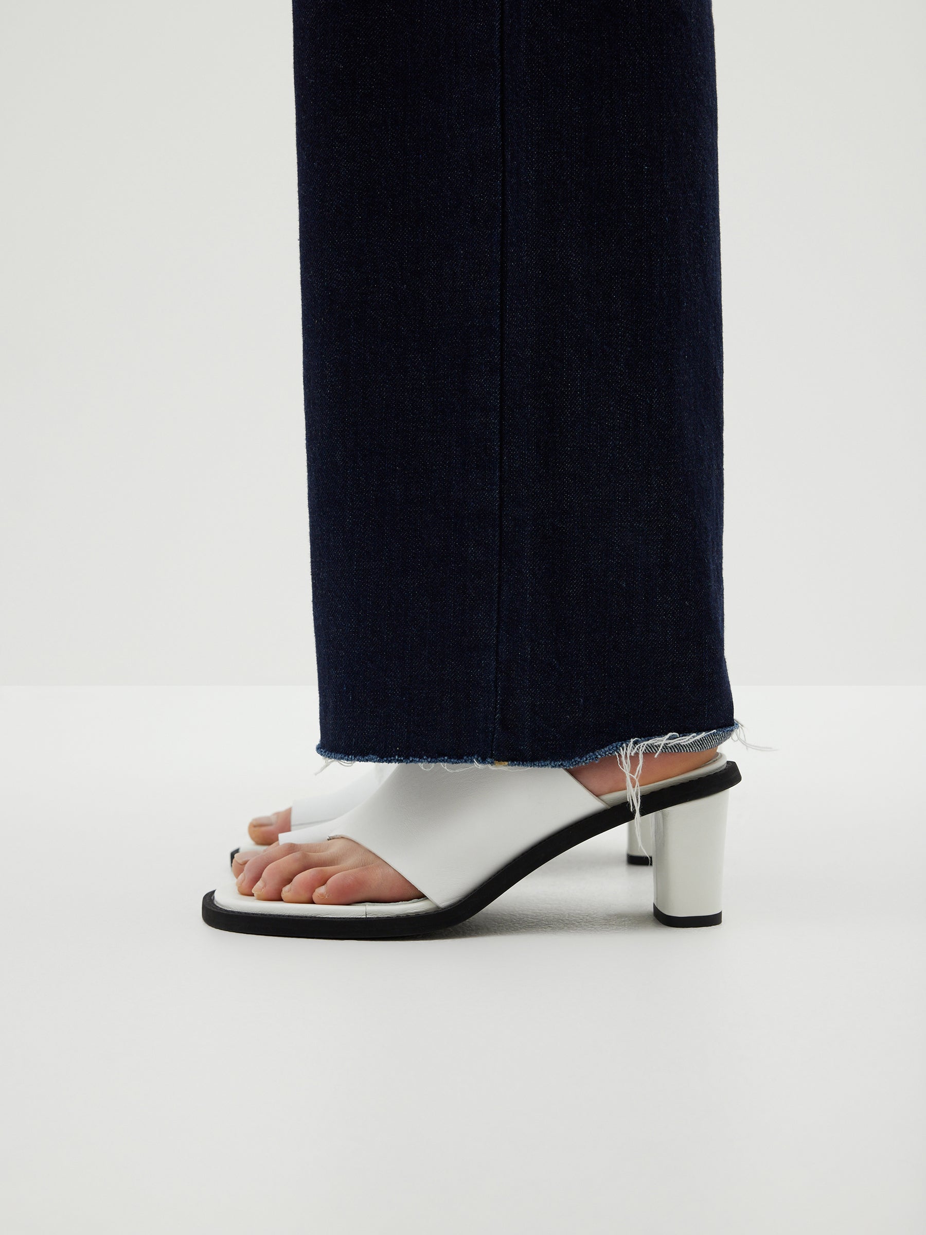 raw leather mule