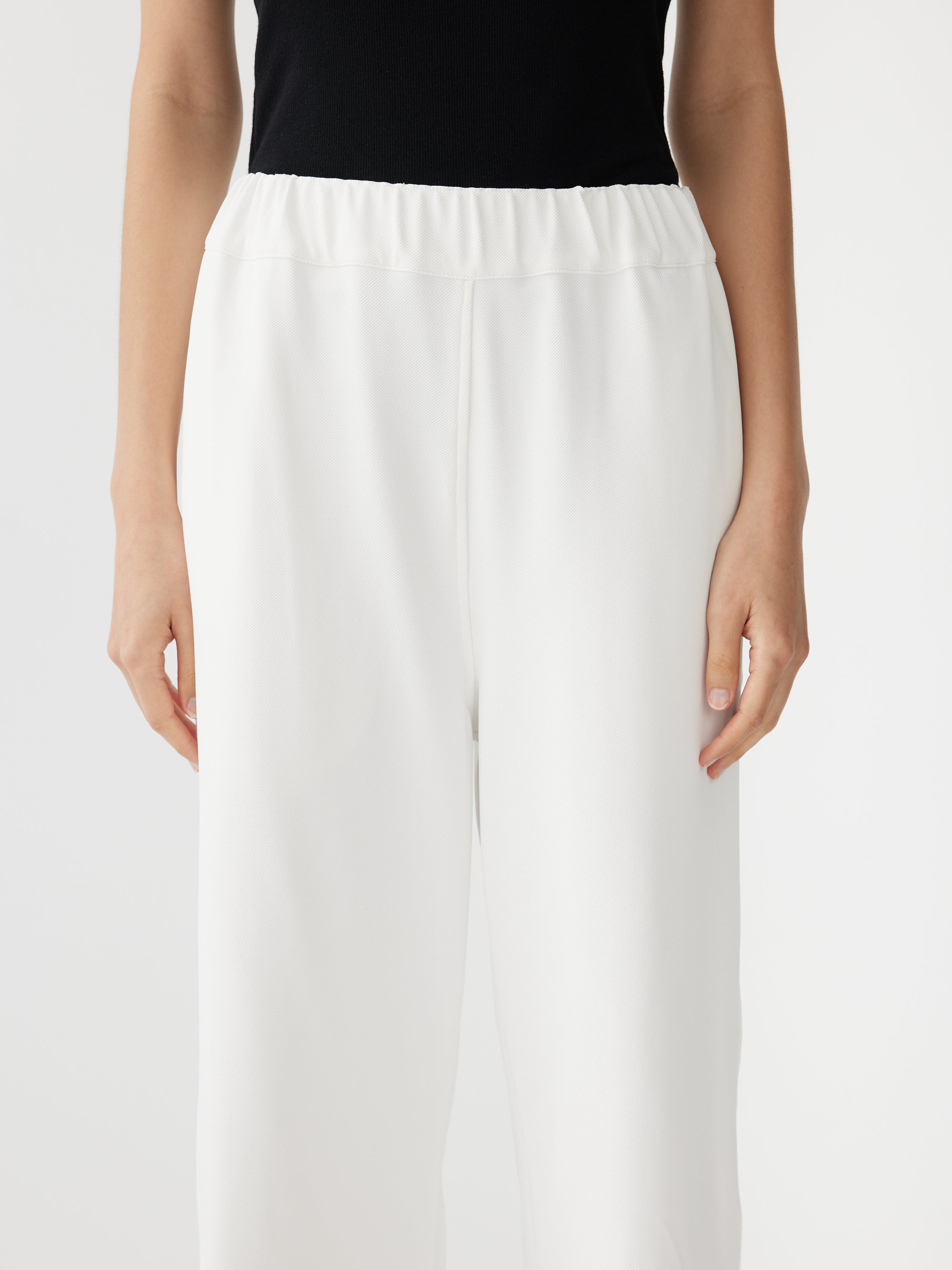 stretch twill wide leg pant