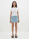 denim utility mini skirt