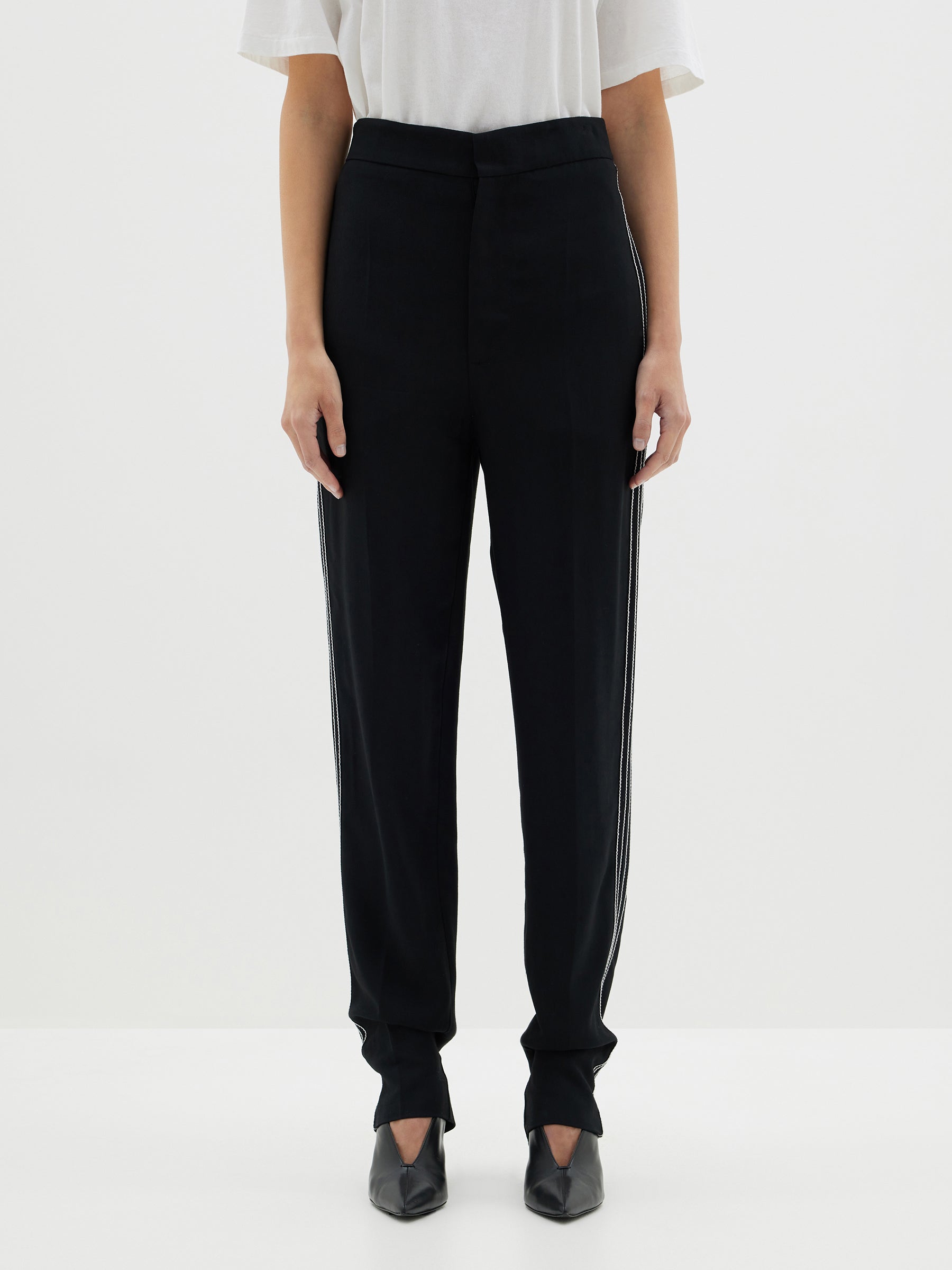 stitch detail tailored pant