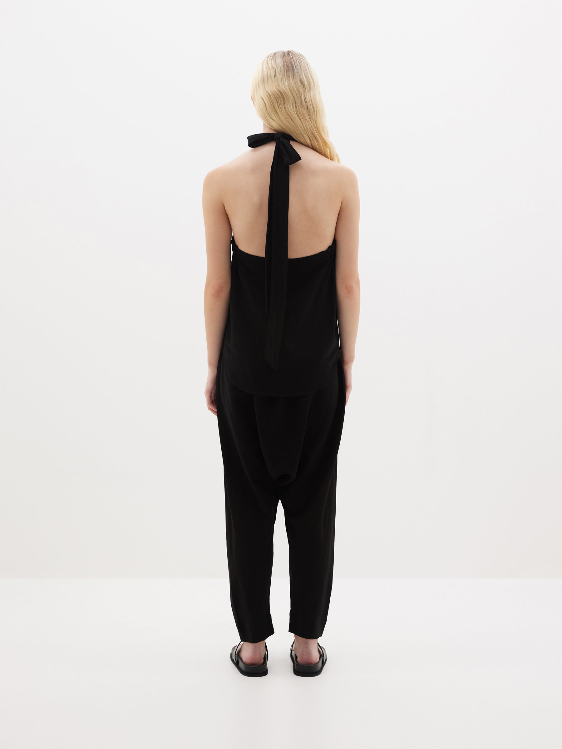 viscose linen slouch pant