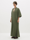 linen longerline dress