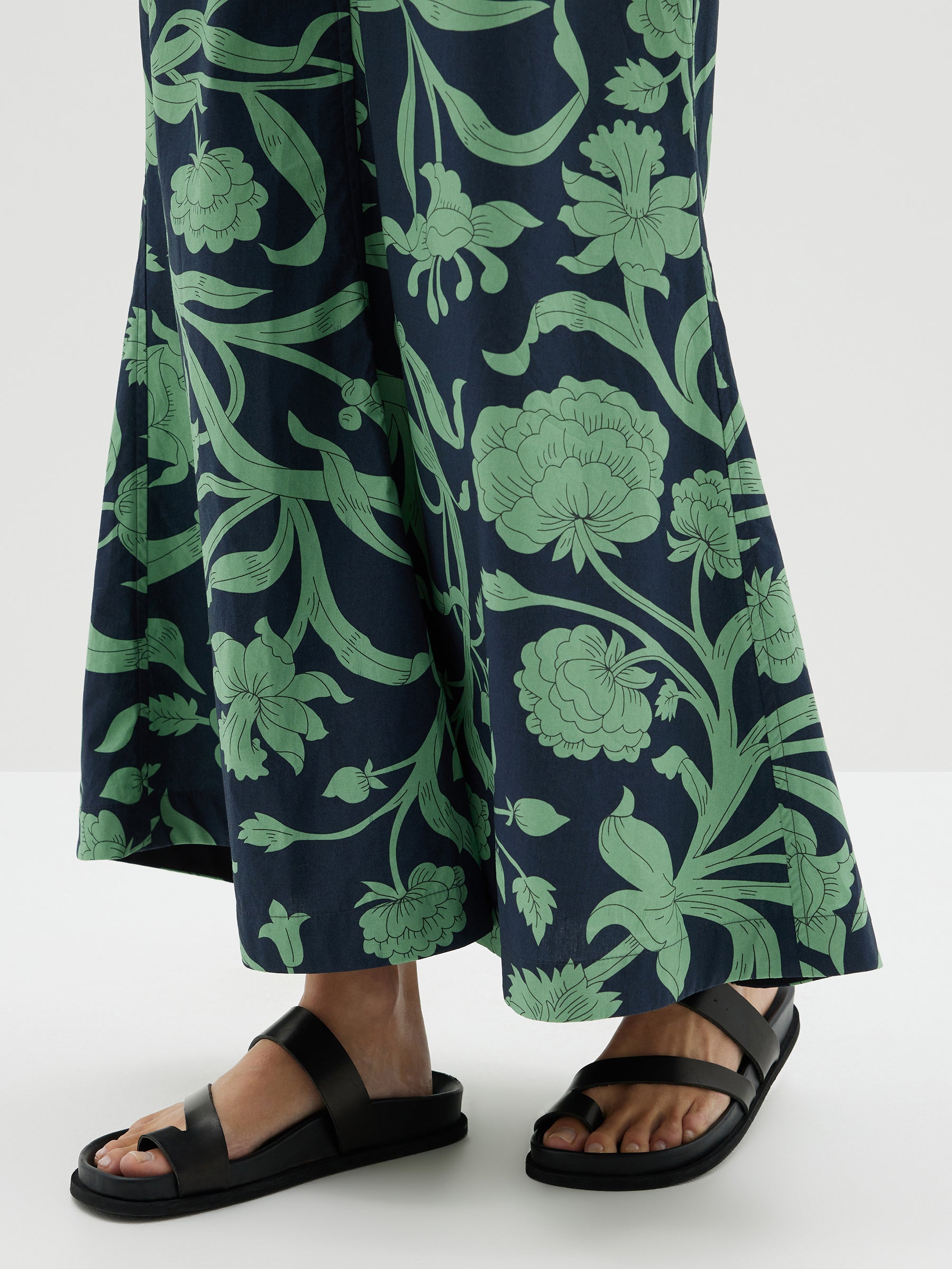 printed longerline dress
