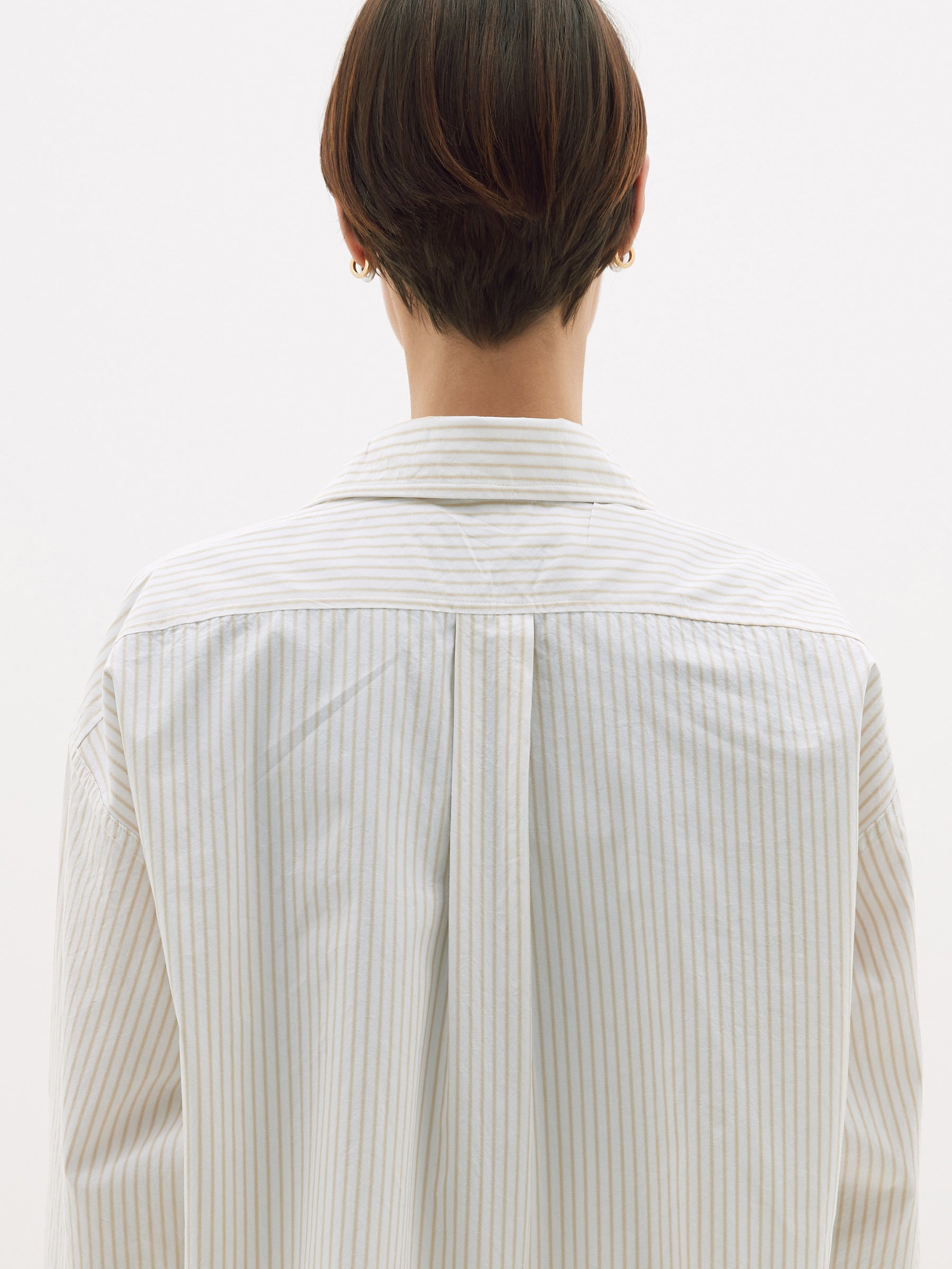 stripe cut off shirt