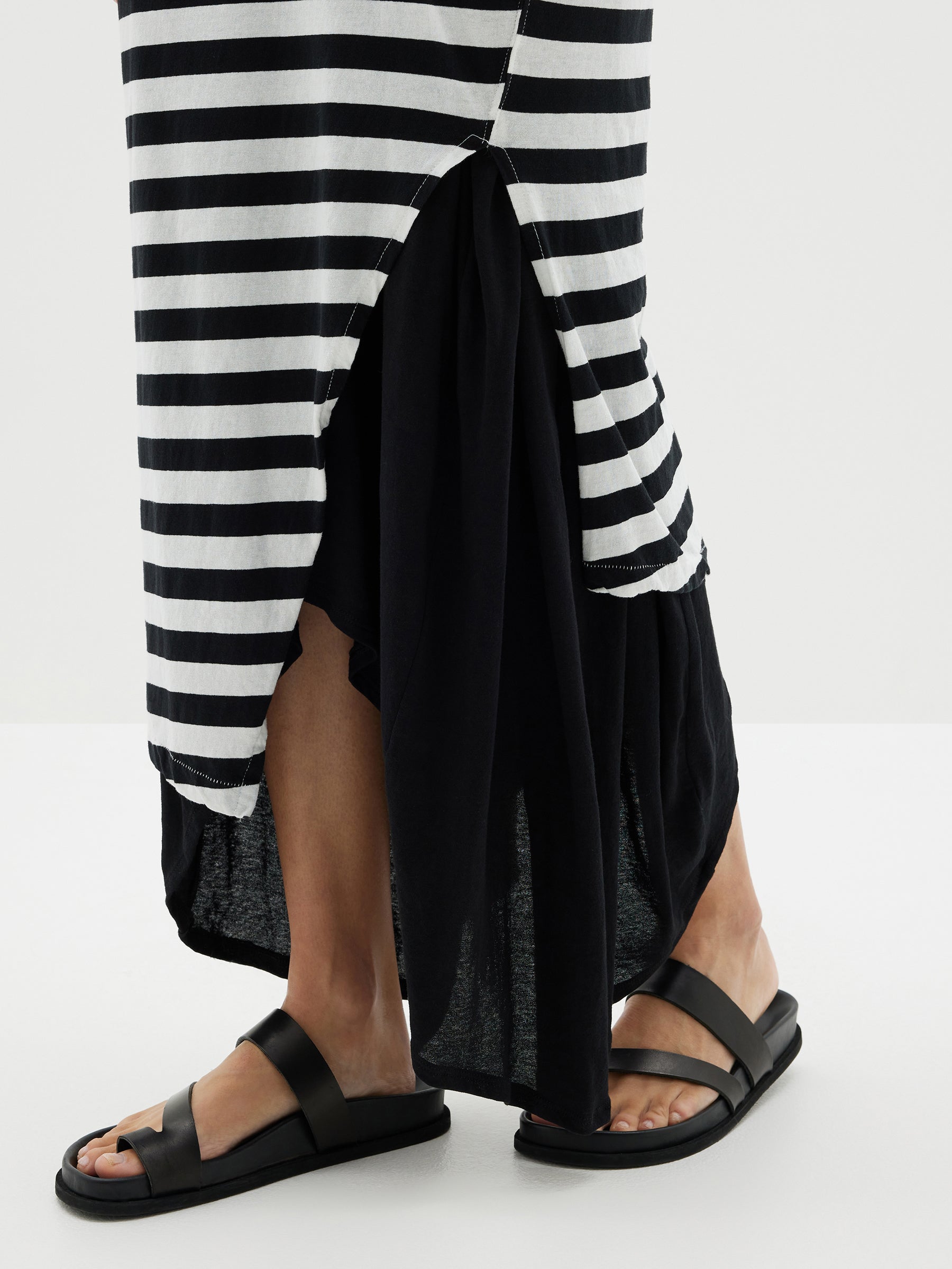 stripe split tank dress