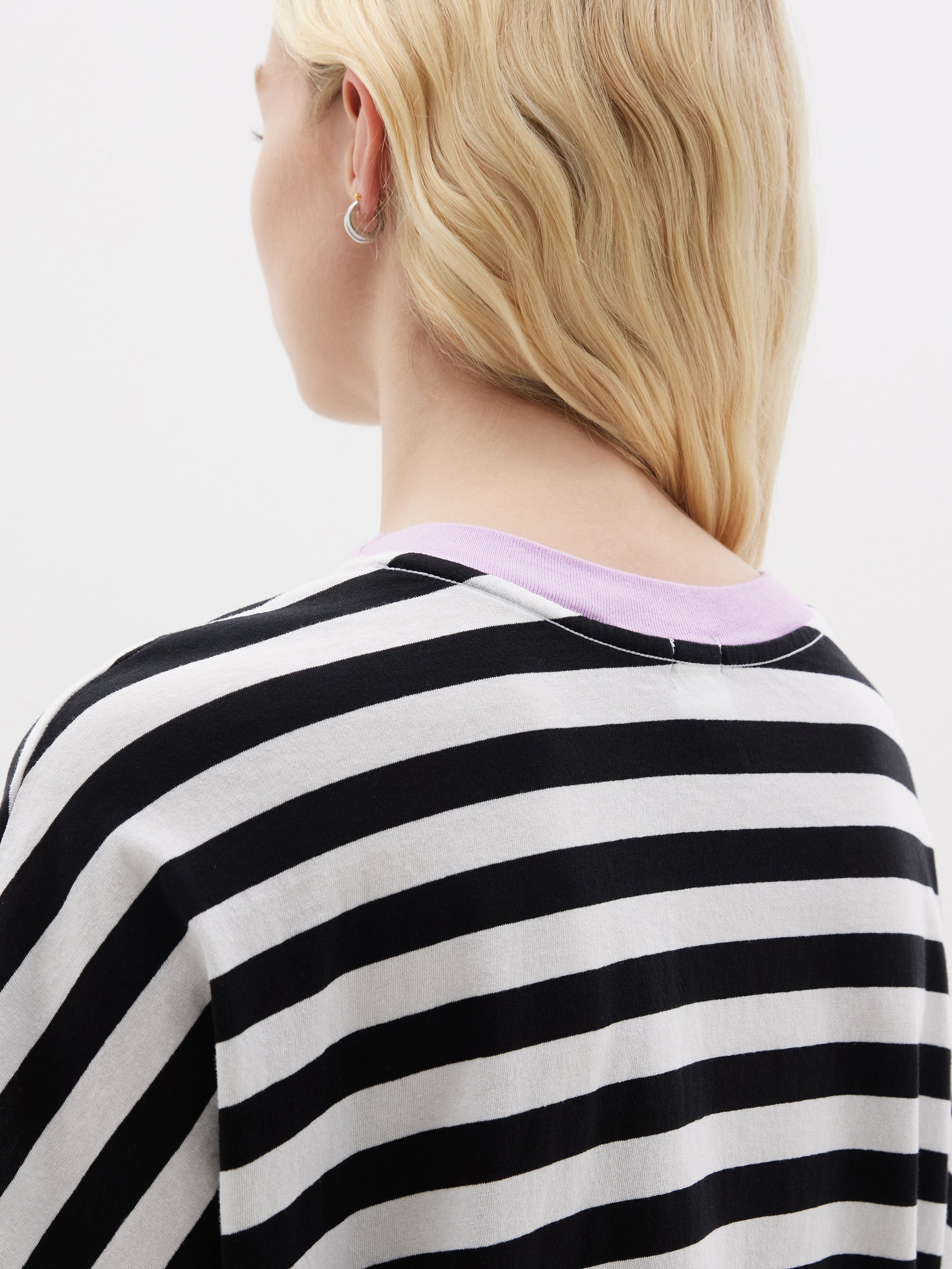 stripe boxy short sleeve t.shirt