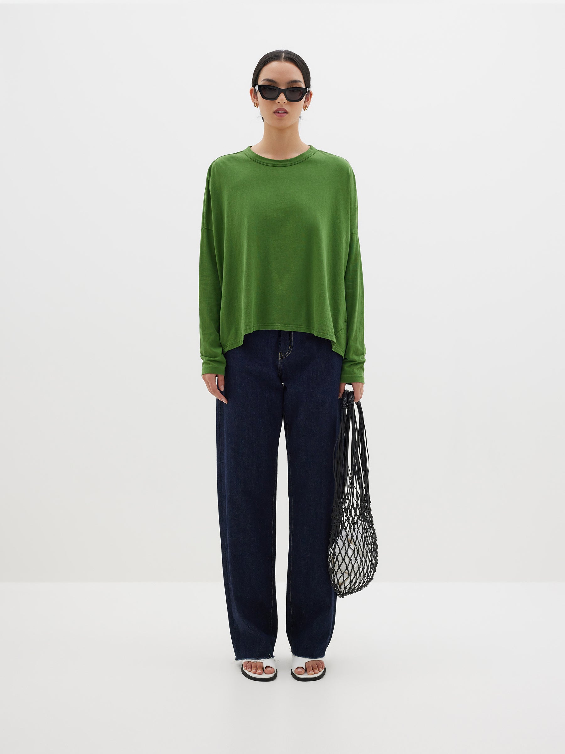 slouch circle long sleeve t.shirt