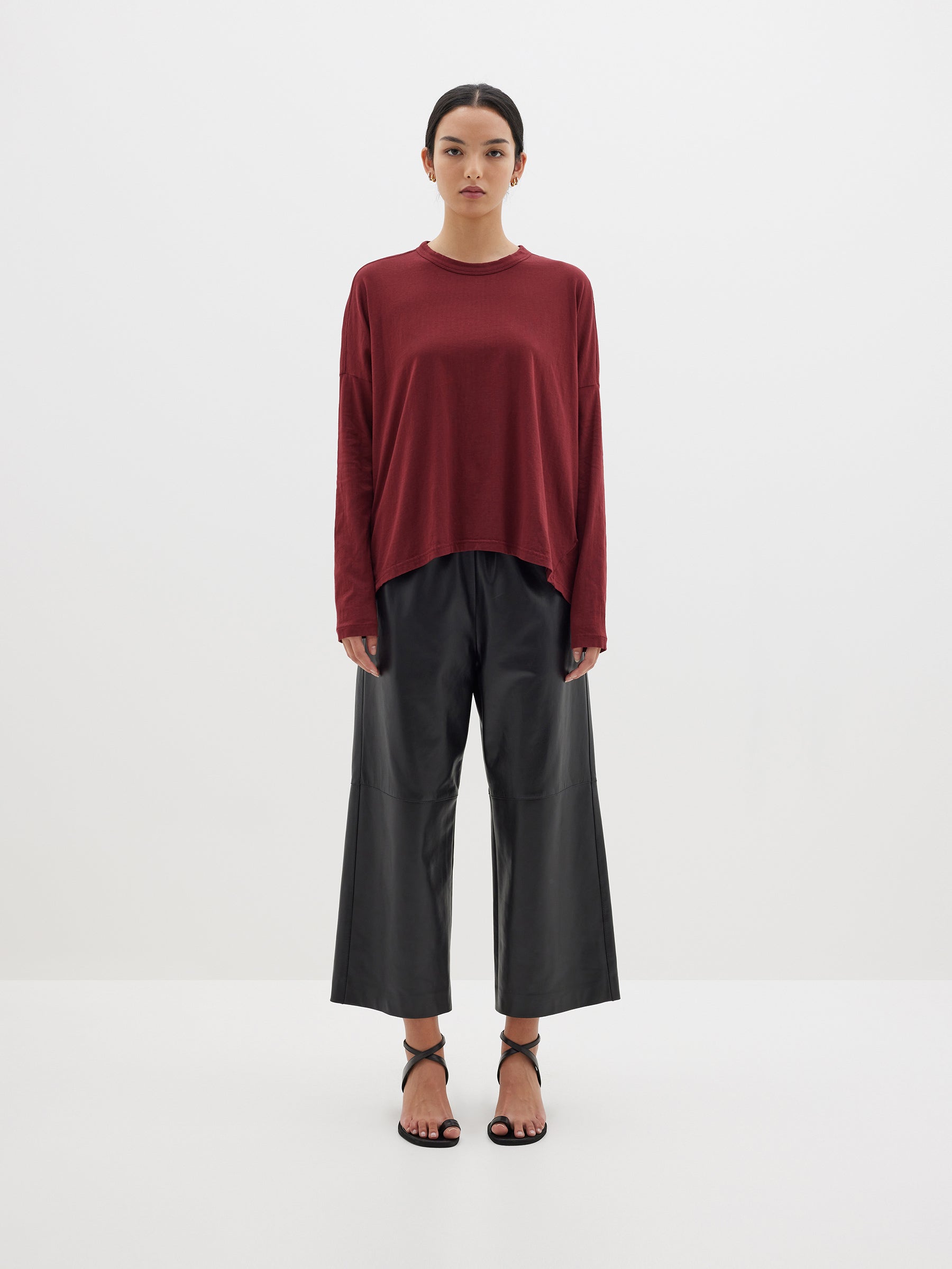 slouch circle long sleeve t.shirt